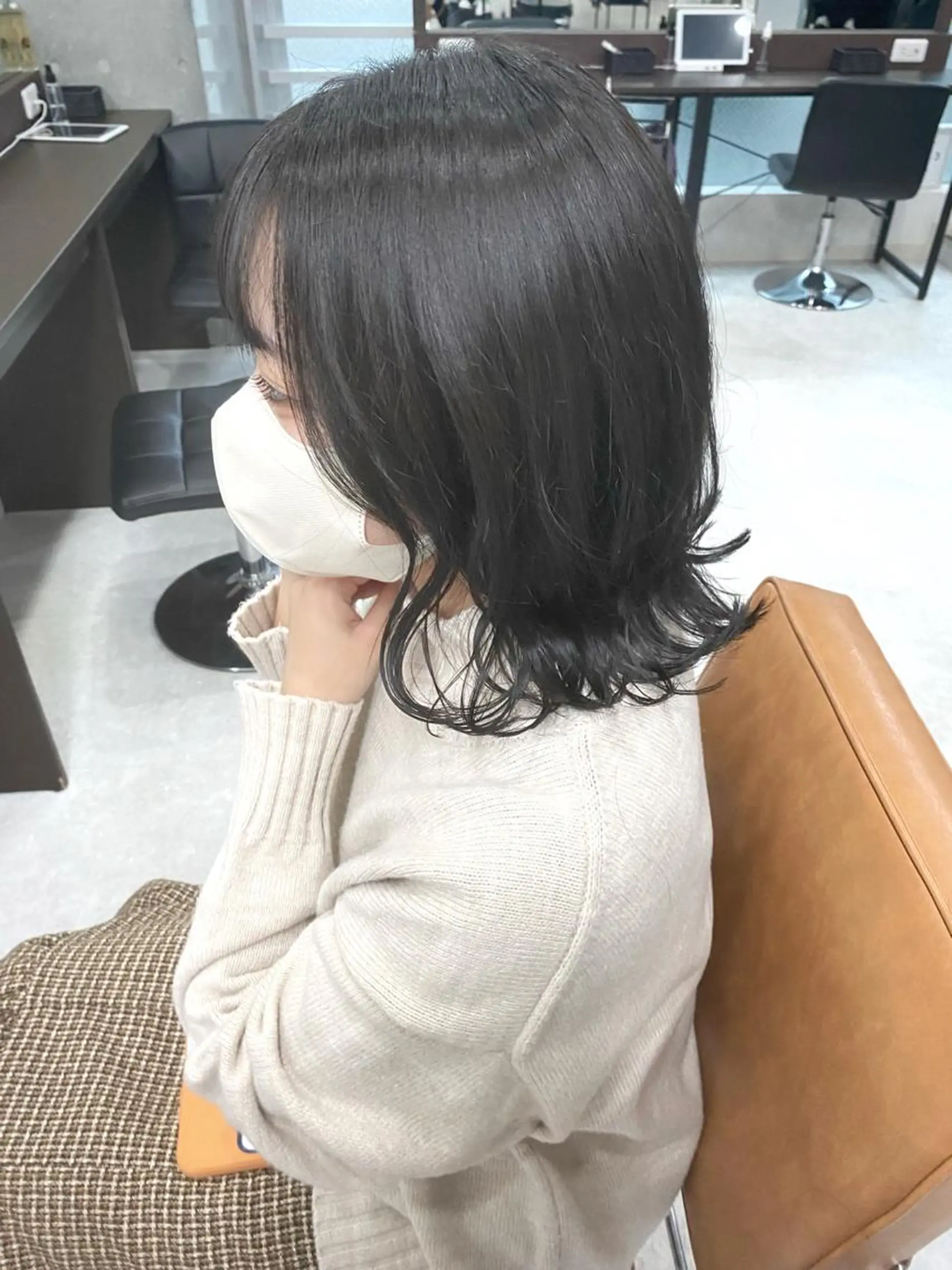 セミロング カラー ヘアアレンジ 🌷FUKA🌷 まろやかハイトーンのヘアスタイル