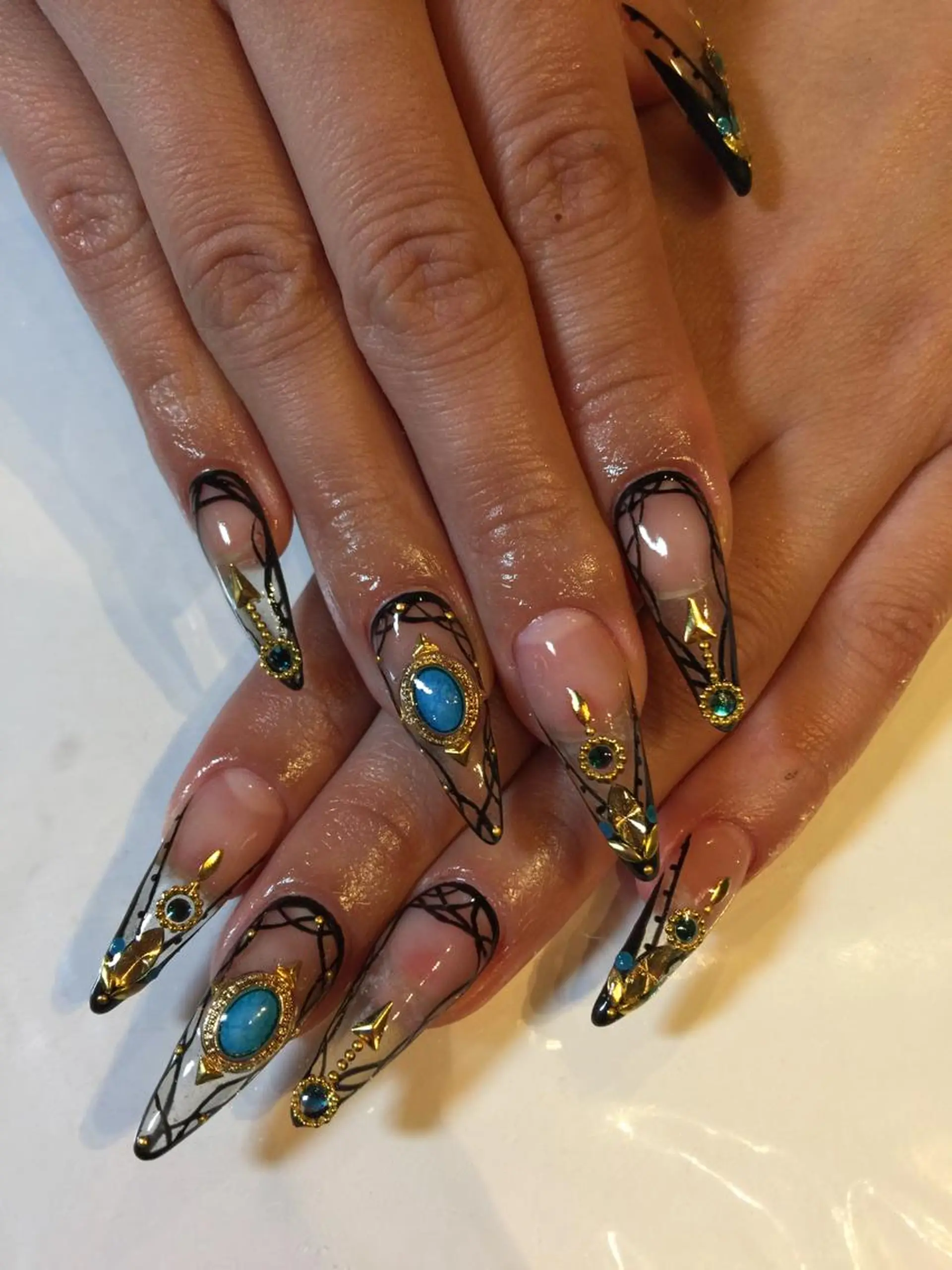 ネイル スカルプネイル chatblanc ♡のネイルデザイン