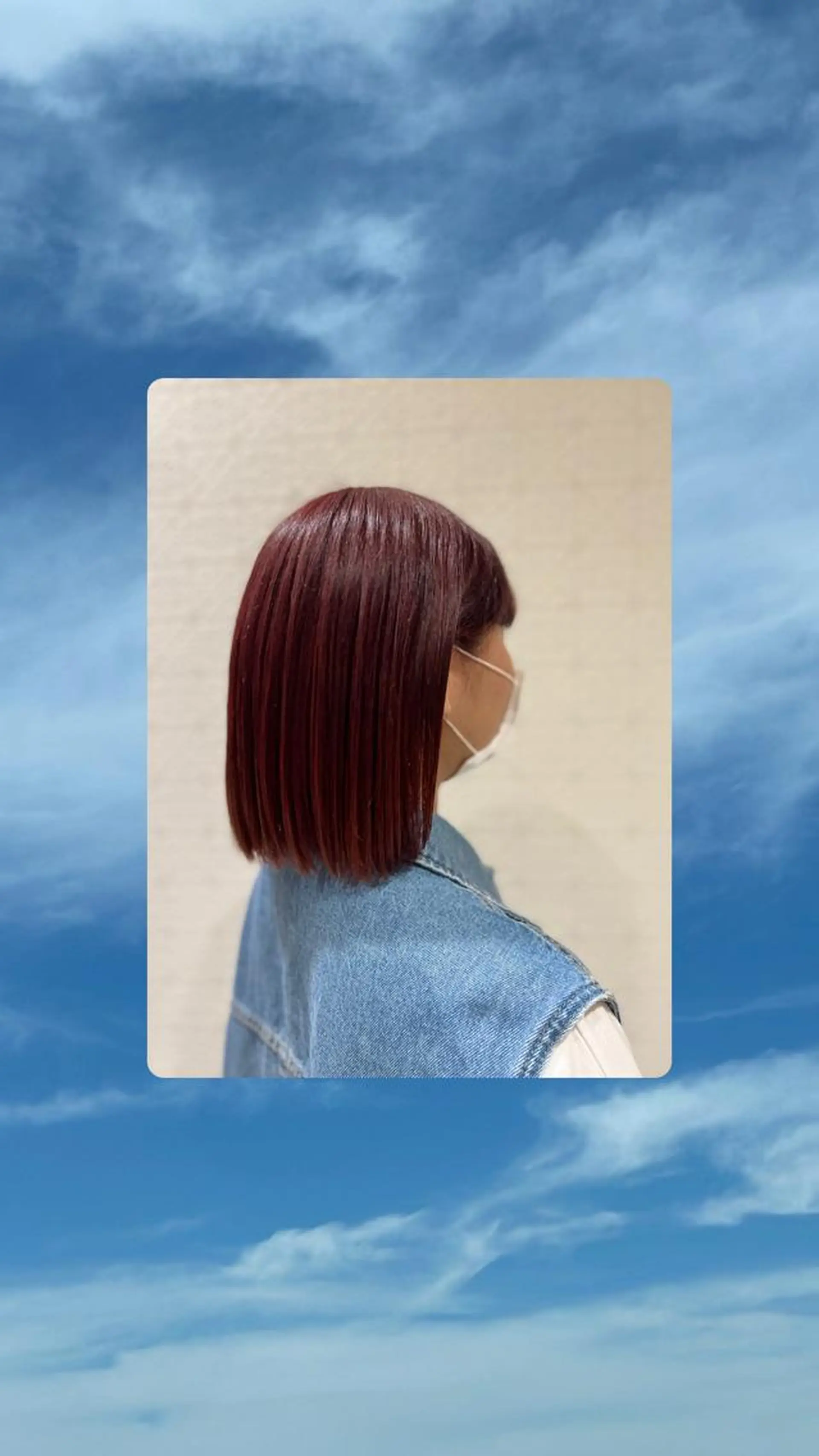 ミディアム カット ヘアカラー トリートメント 益川万由 /高崎のヘアスタイル