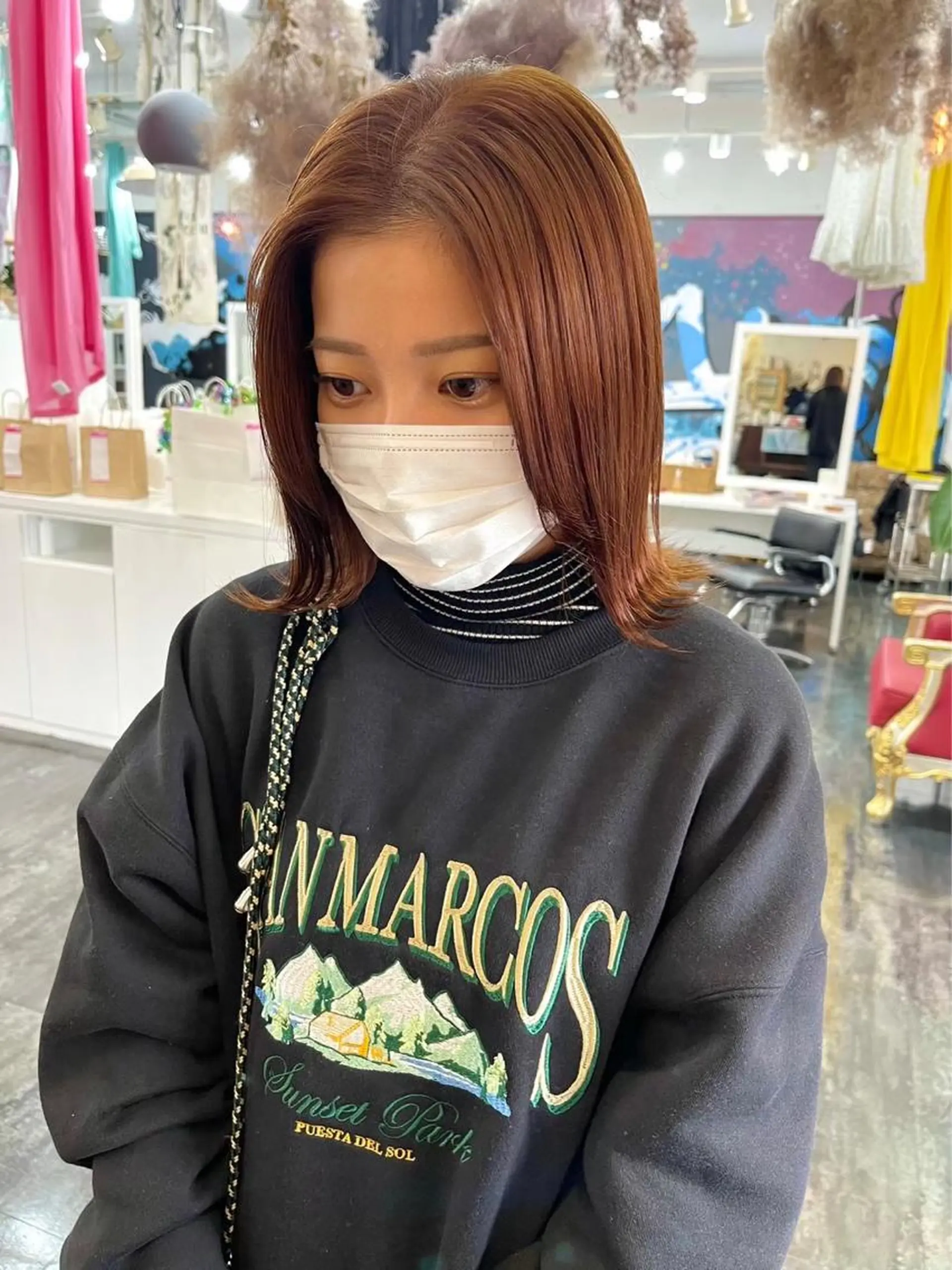 カラー オレンジ ｰYUIMARLｰ momokaのヘアスタイル