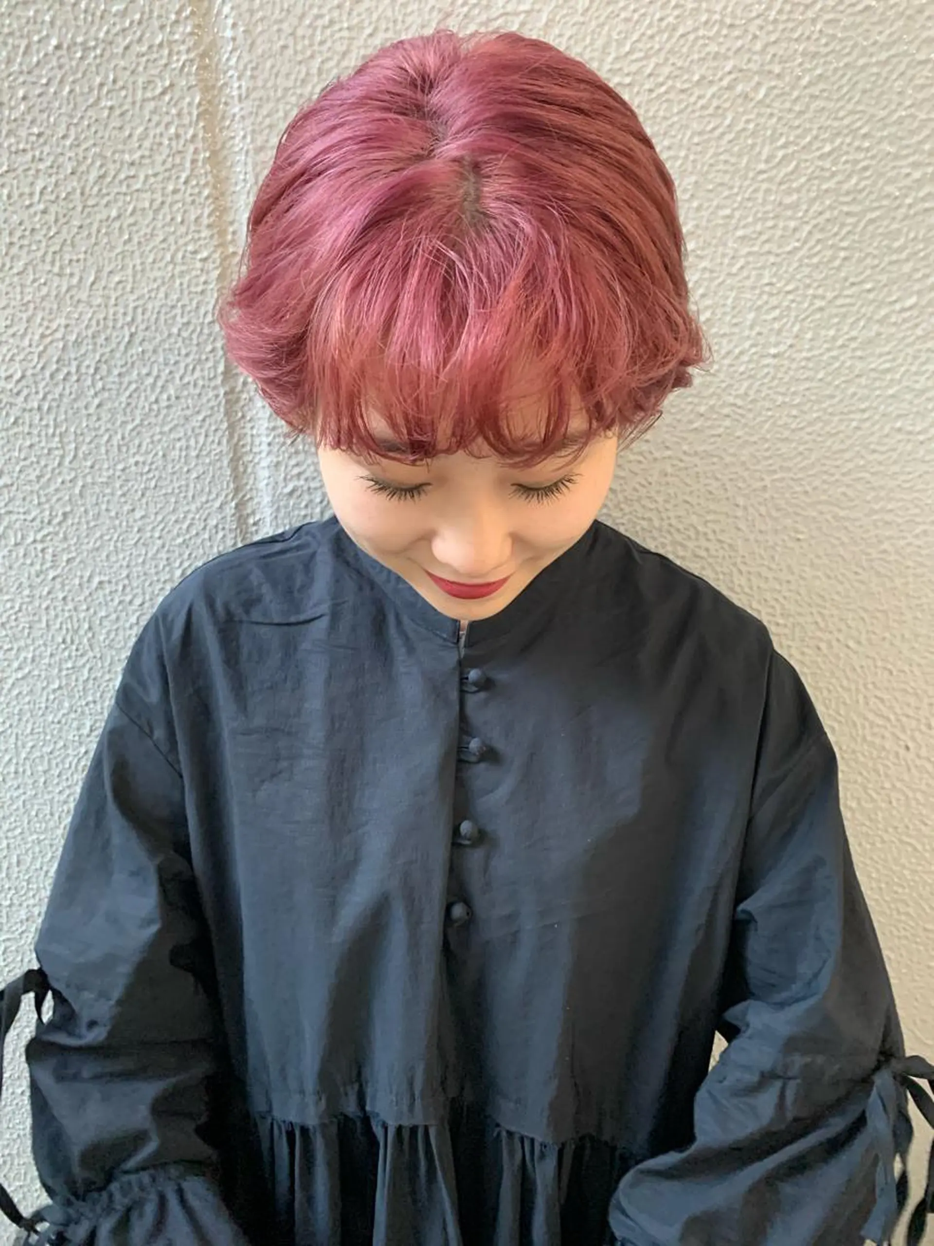 ショート カラー ピンクカラー 宮城 星のヘアスタイル