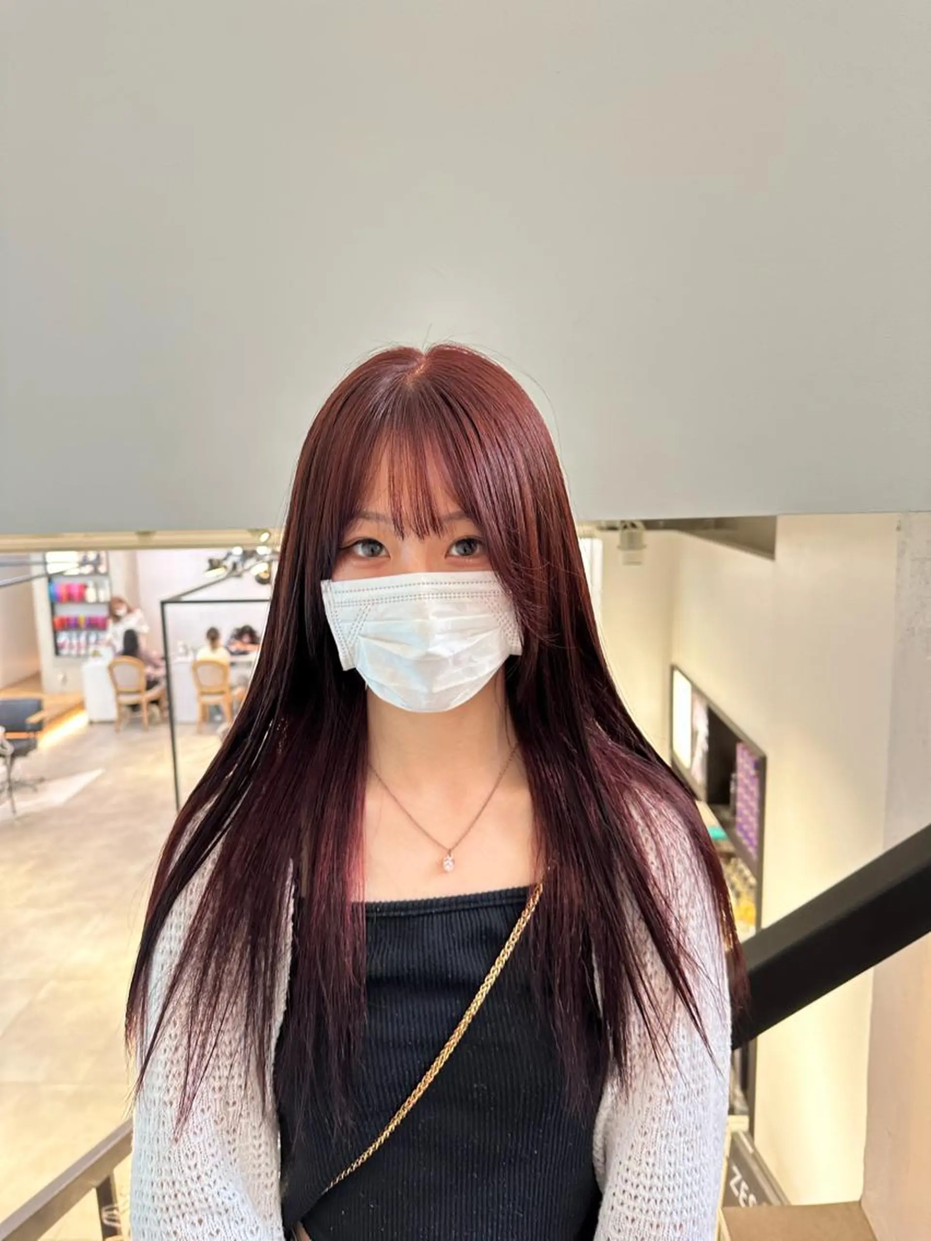 ロング カラー ヘアアレンジ レッドカラー ヘアカラー ハイトーン特化 pepe🎀のヘアスタイル