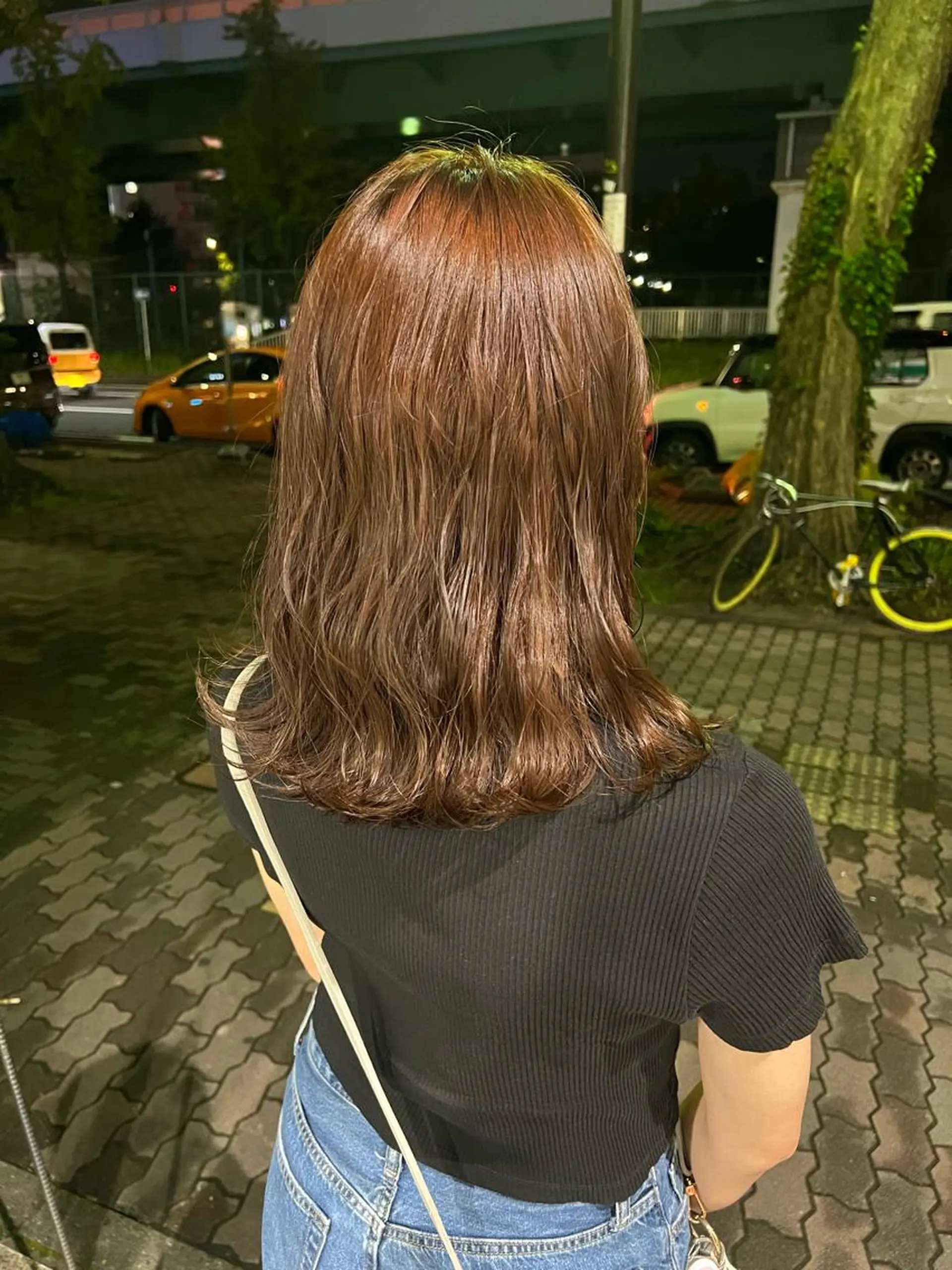 ミディアム カラー 舟橋耀/ブリーチカラ ー/レイヤーカットのヘアスタイル