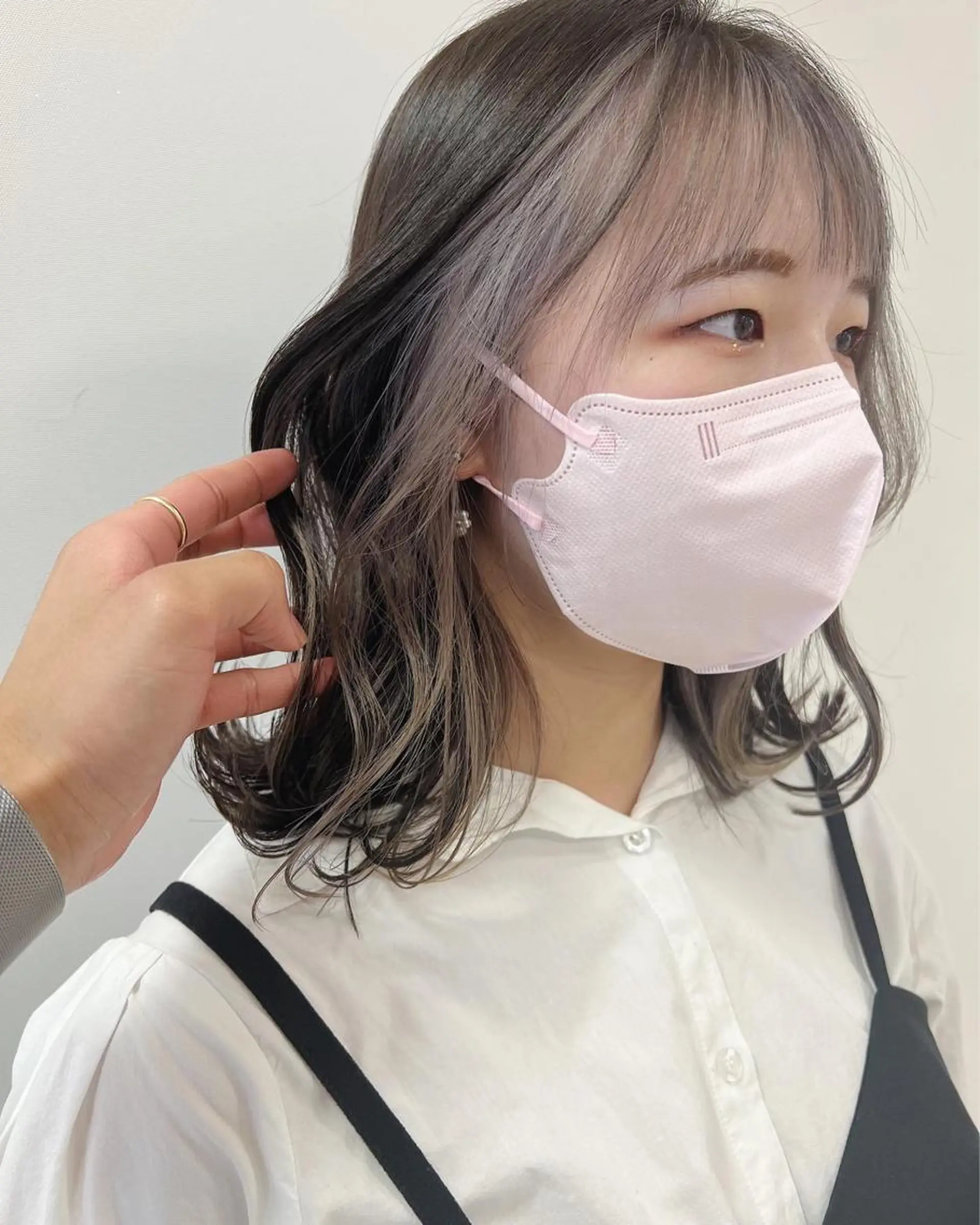 ミディアム カラー カット ヘアカラー トリートメント ヘアセット ハイトーン/ウルフ /レイヤー/坂野幸伸のヘアスタイル