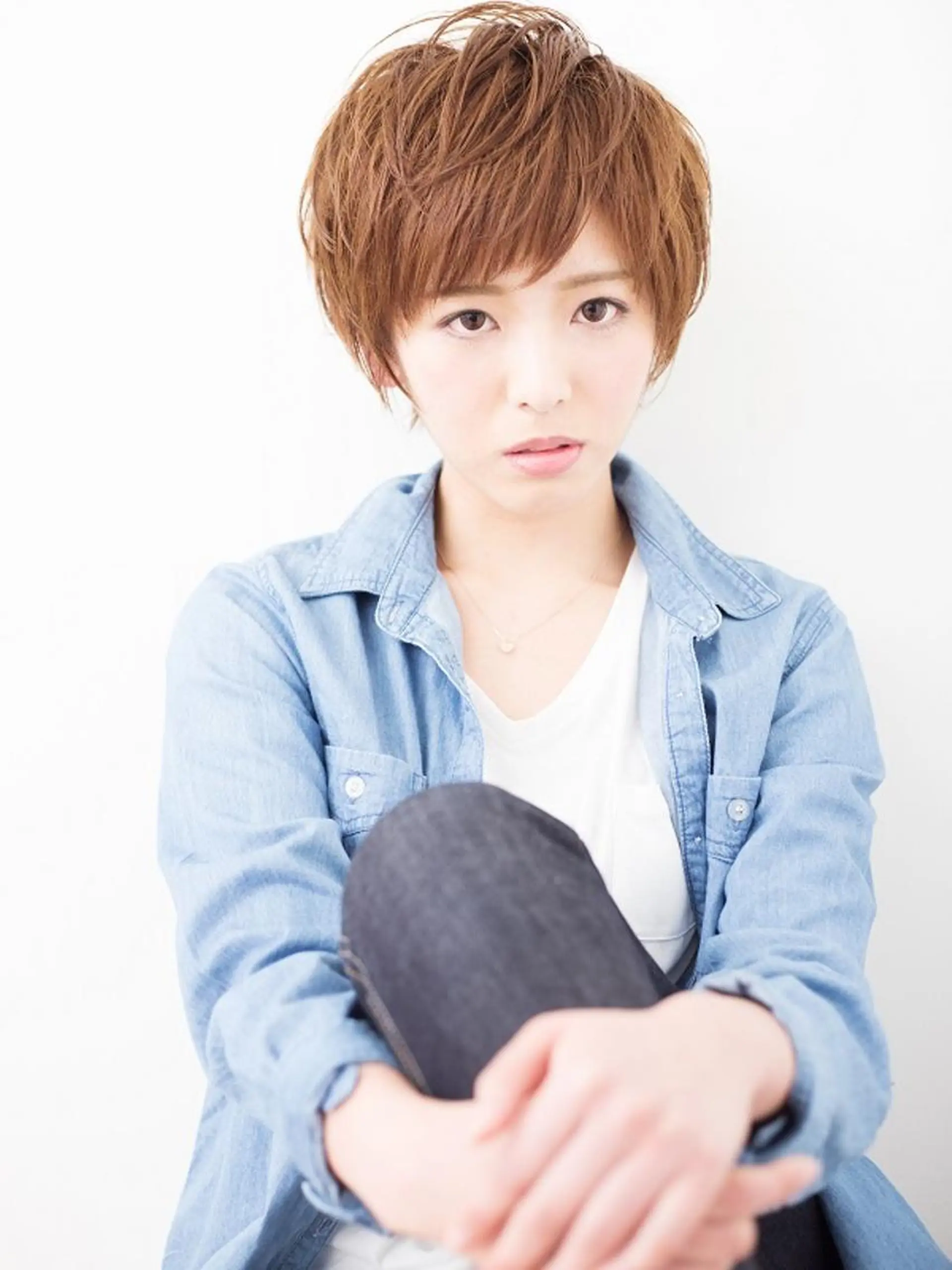 ショート カラー パーマ 透明感カラー 小顔カット ✨hair make flencia✂️✨のヘアスタイル