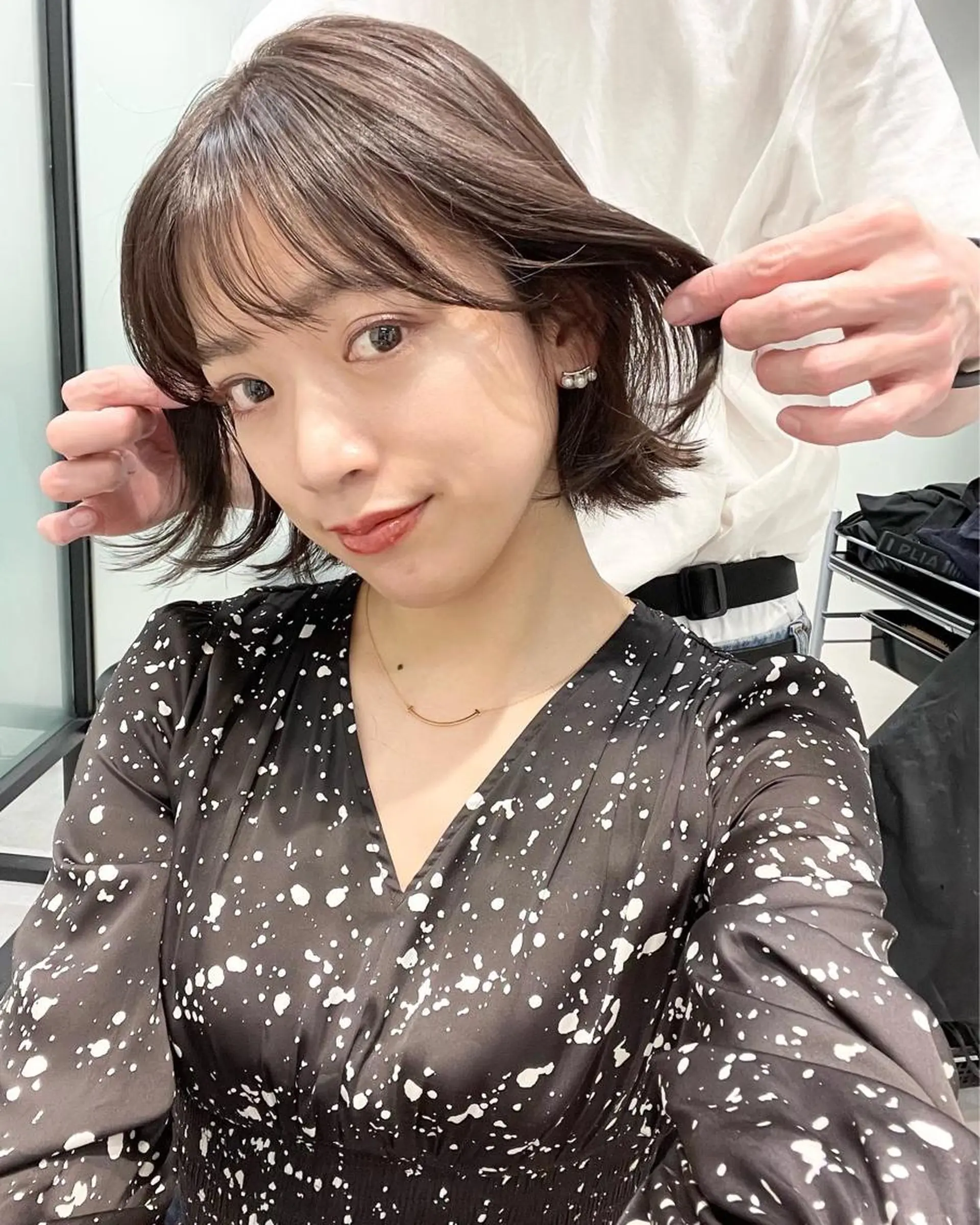 ミディアム カット ヘアカラー トリートメント 韓国レイヤーカット 髪質改善▫️水野有真のヘアスタイル