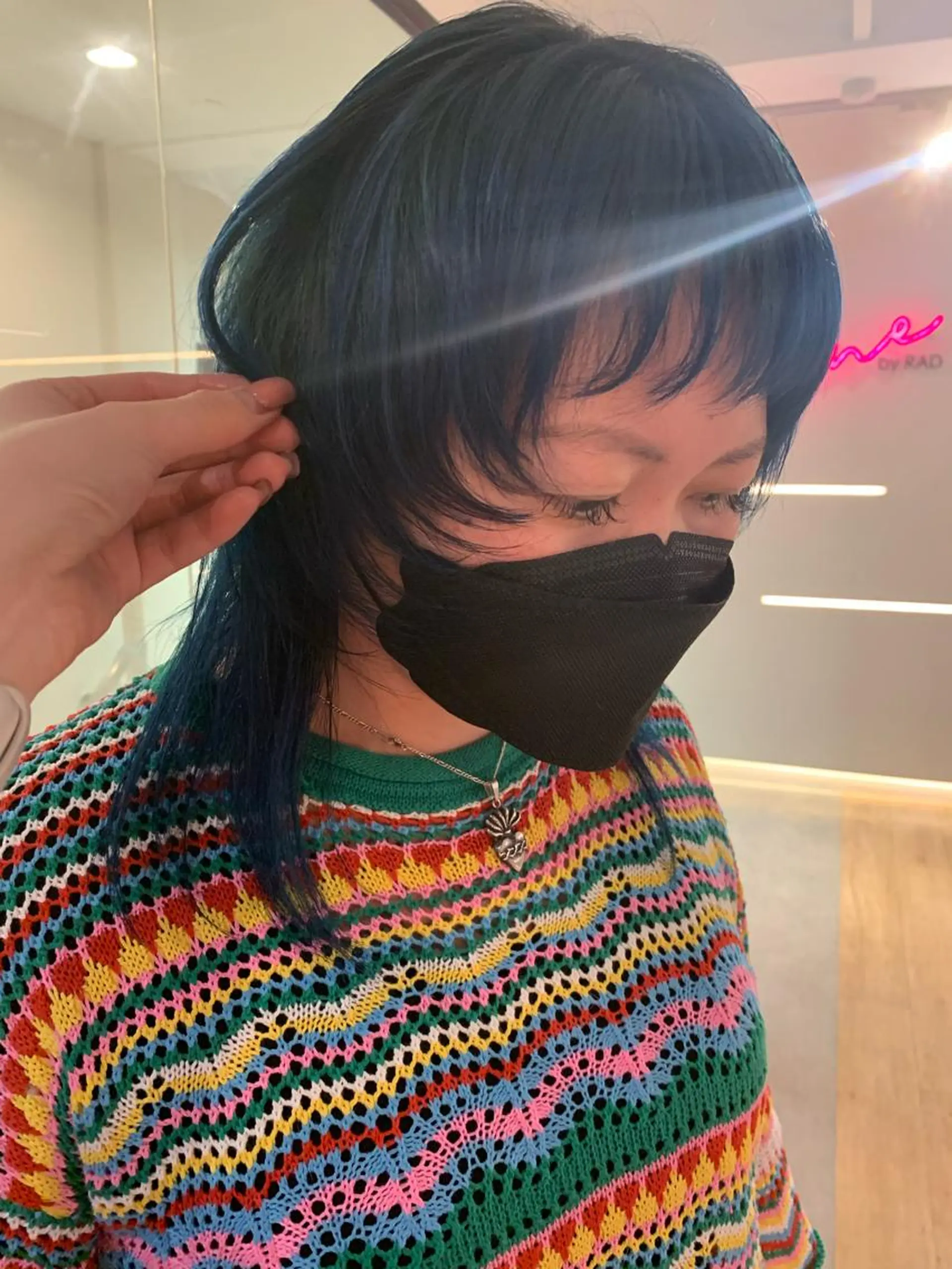 ミディアム カラー ヘアカラー 美髪・シールエクステ ホソタニリョウコのヘアスタイル