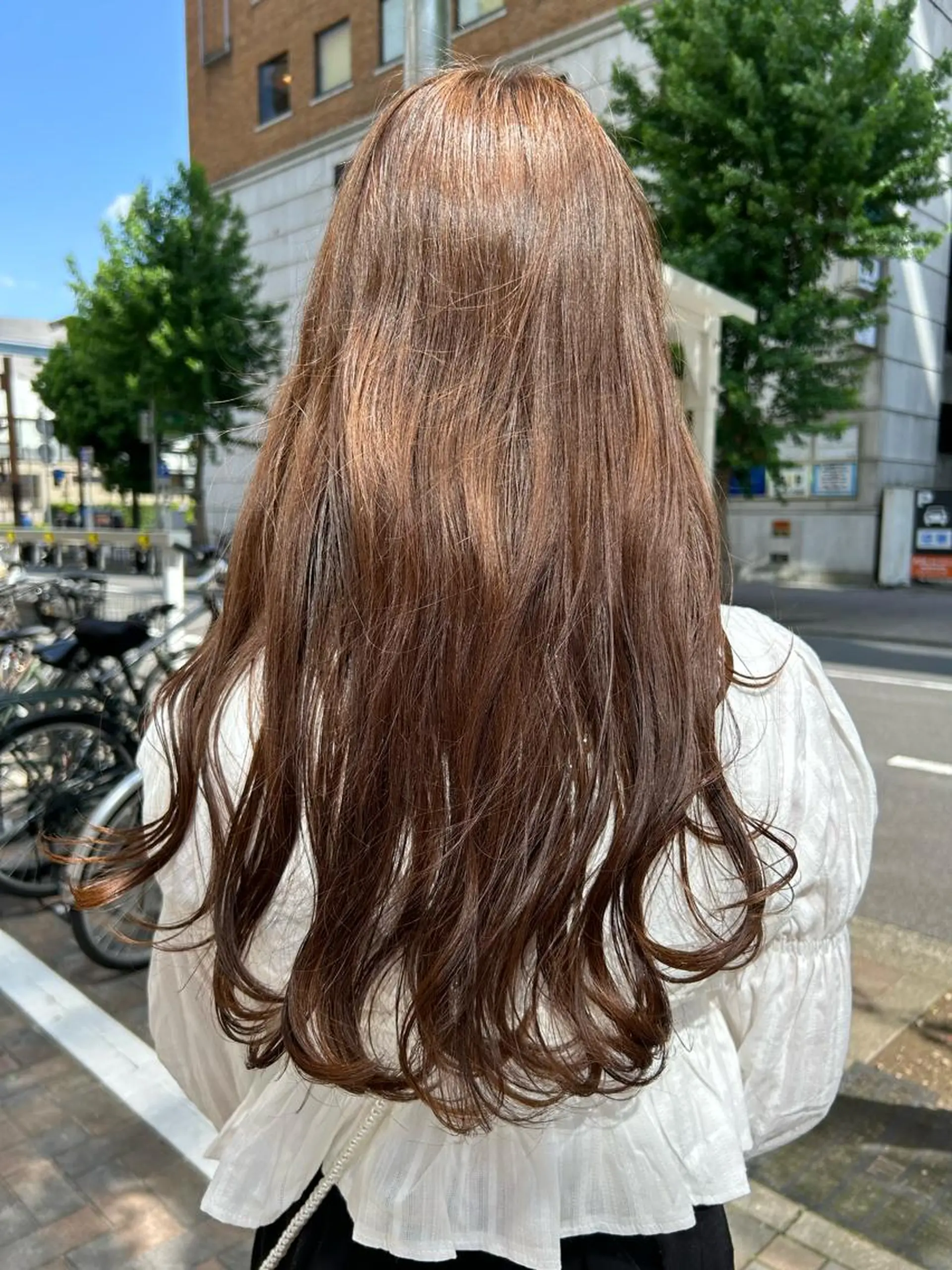 ロング 毛流れパーマ/ Rukiaのヘアスタイル