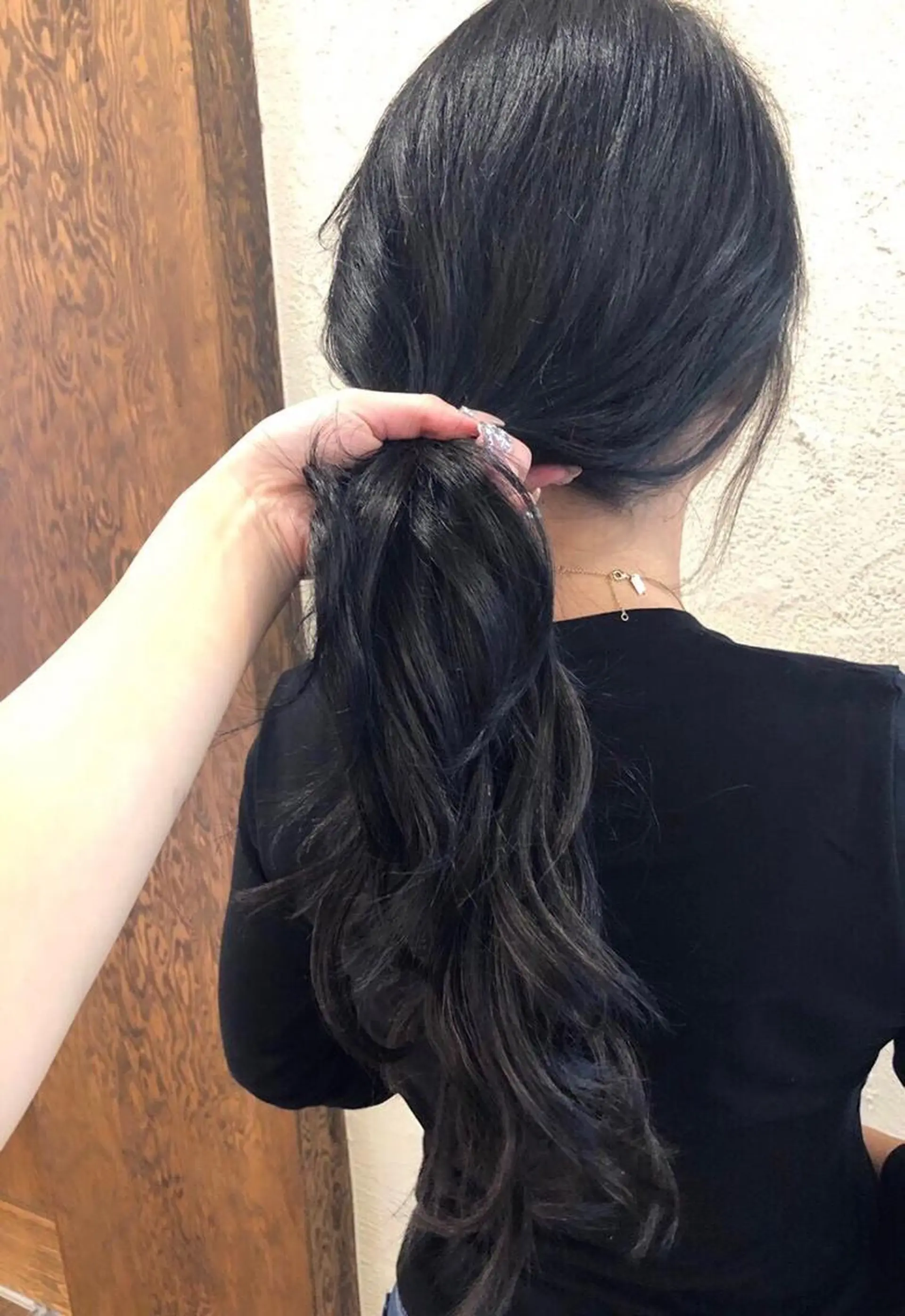 カラー シールエクステ/ ハイトーンカラーのヘアスタイル