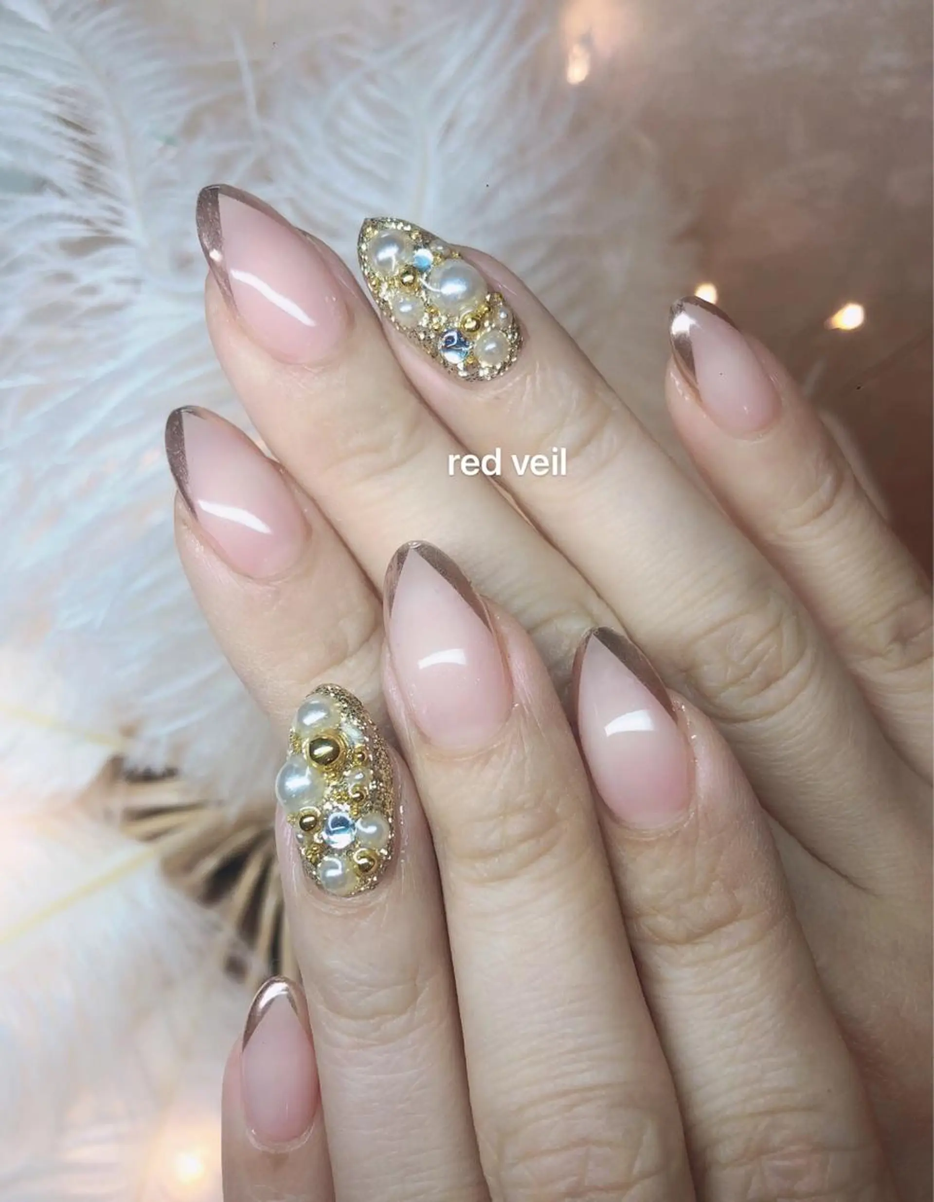 セミロング ネイル 長さ出し専門 nynaのネイルデザイン