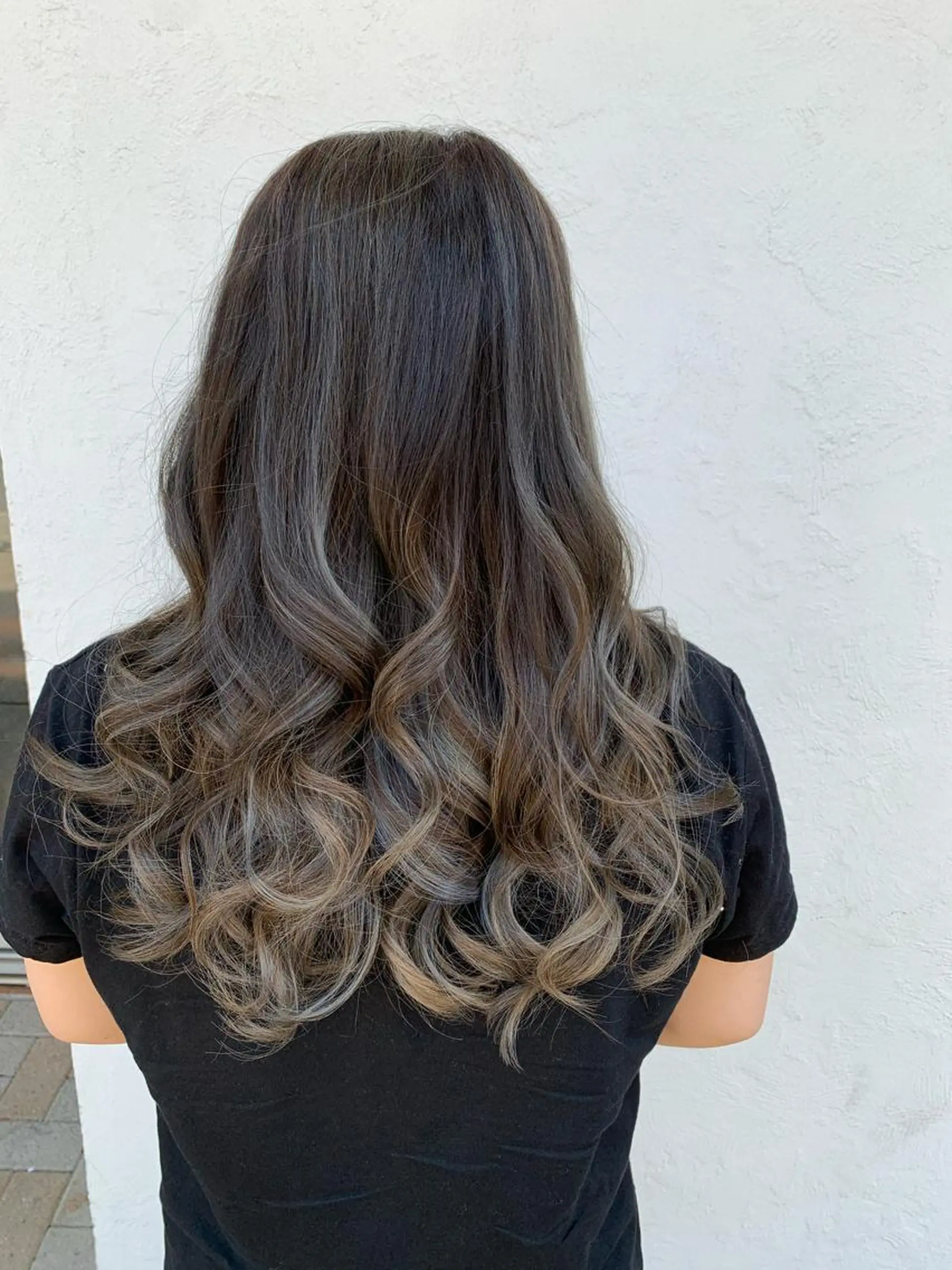 ロング カラー 透明感カラー グレージュ ミルクティーグレージュ オレンジ 艶髪レイヤー上田 紗也🇰🇷💗のヘアスタイル