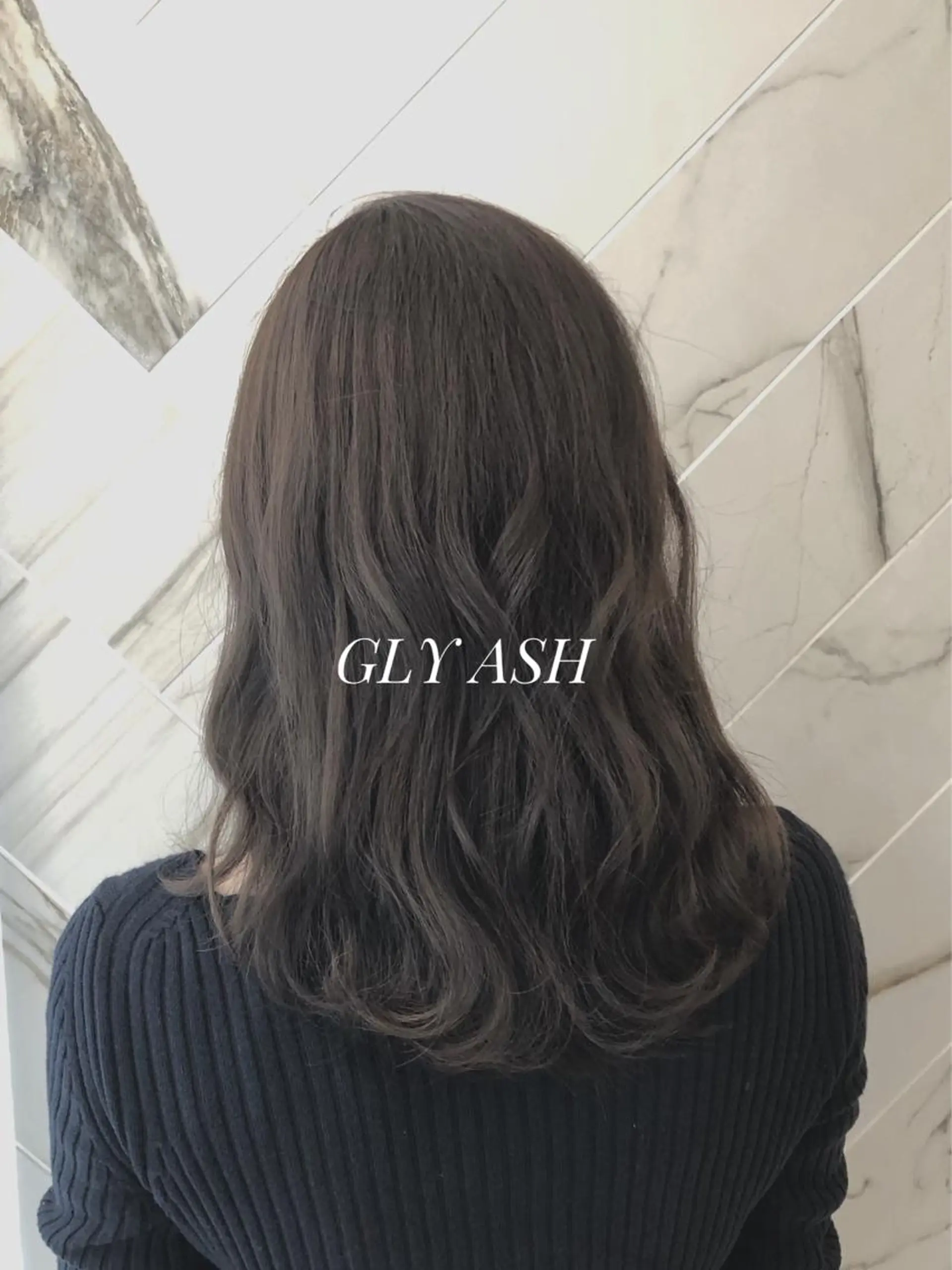 ミディアム カラー ヘアアレンジ ポニーテール アッシュ 透明感カラー オレンジ ✨似合うのその先へ✨ 田中延和のヘアスタイル