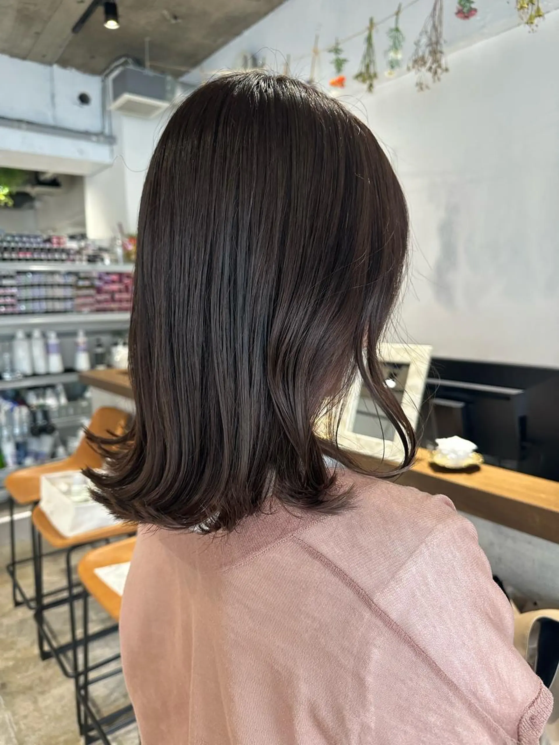 ミディアム カラー ヘアアレンジ ブラウンカラー 透明感カラー 落合　眺 (オチアイ　ノゾミ)のヘアスタイル