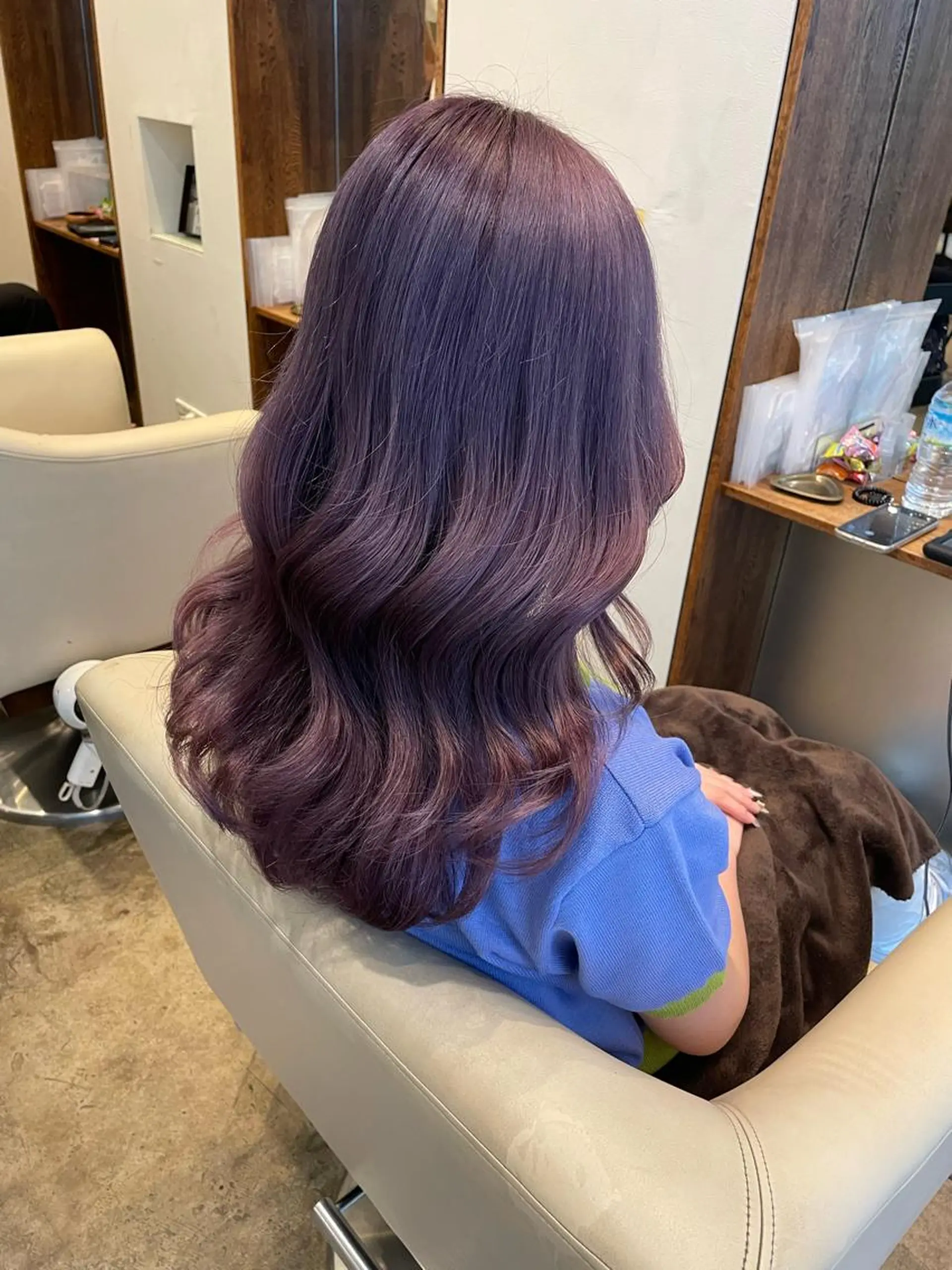 セミロング カラー ヘアカラー トリートメント 【完全個室】髪質改善 暖色カラー/山崎唯奈のヘアスタイル