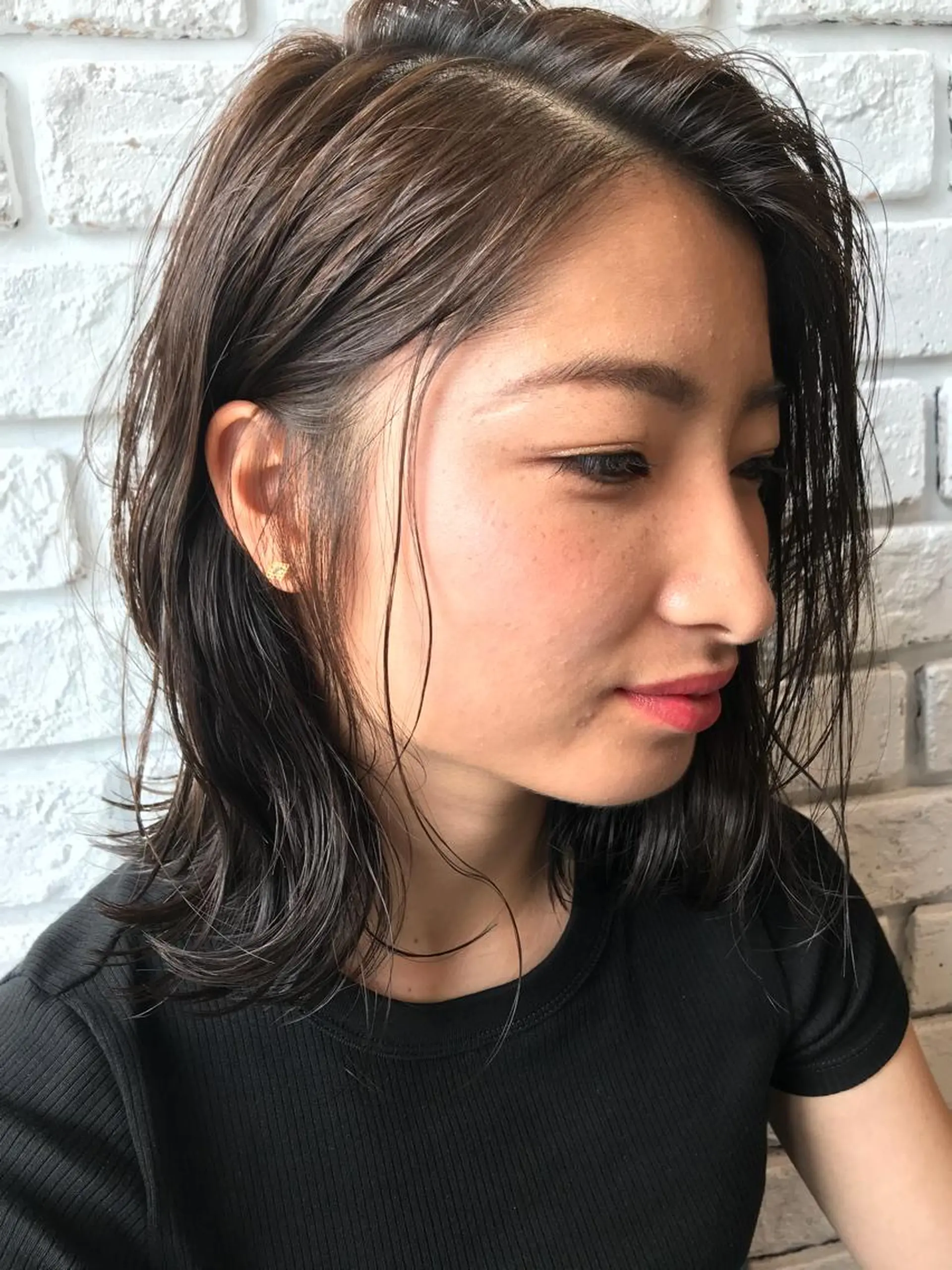 ミディアム カラー 日比 貴大/ minim hairのヘアスタイル