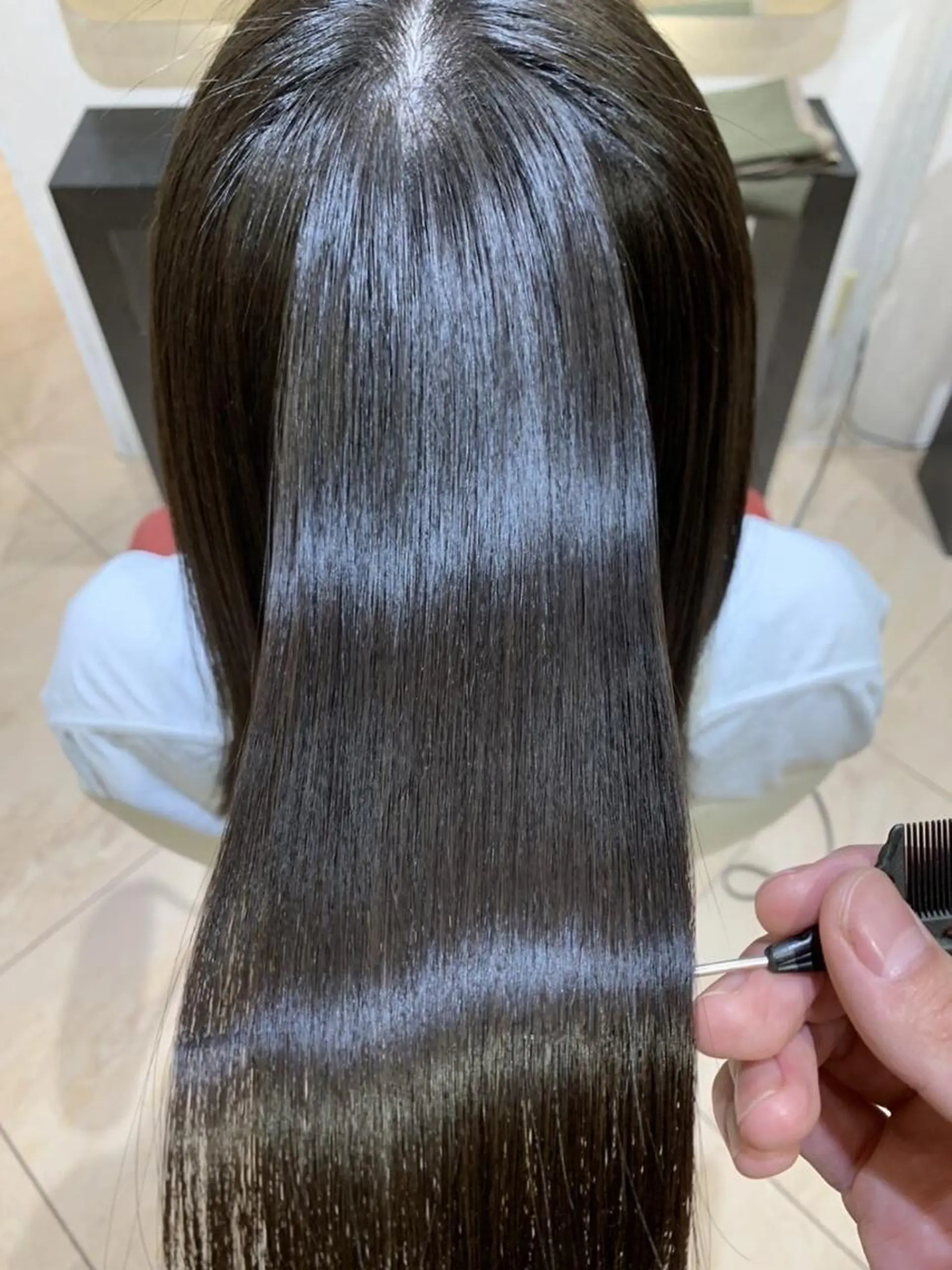 ロング カット ヘアカラー 縮毛矯正 トリートメント ヘアセット EARTH 越谷店のヘアスタイル