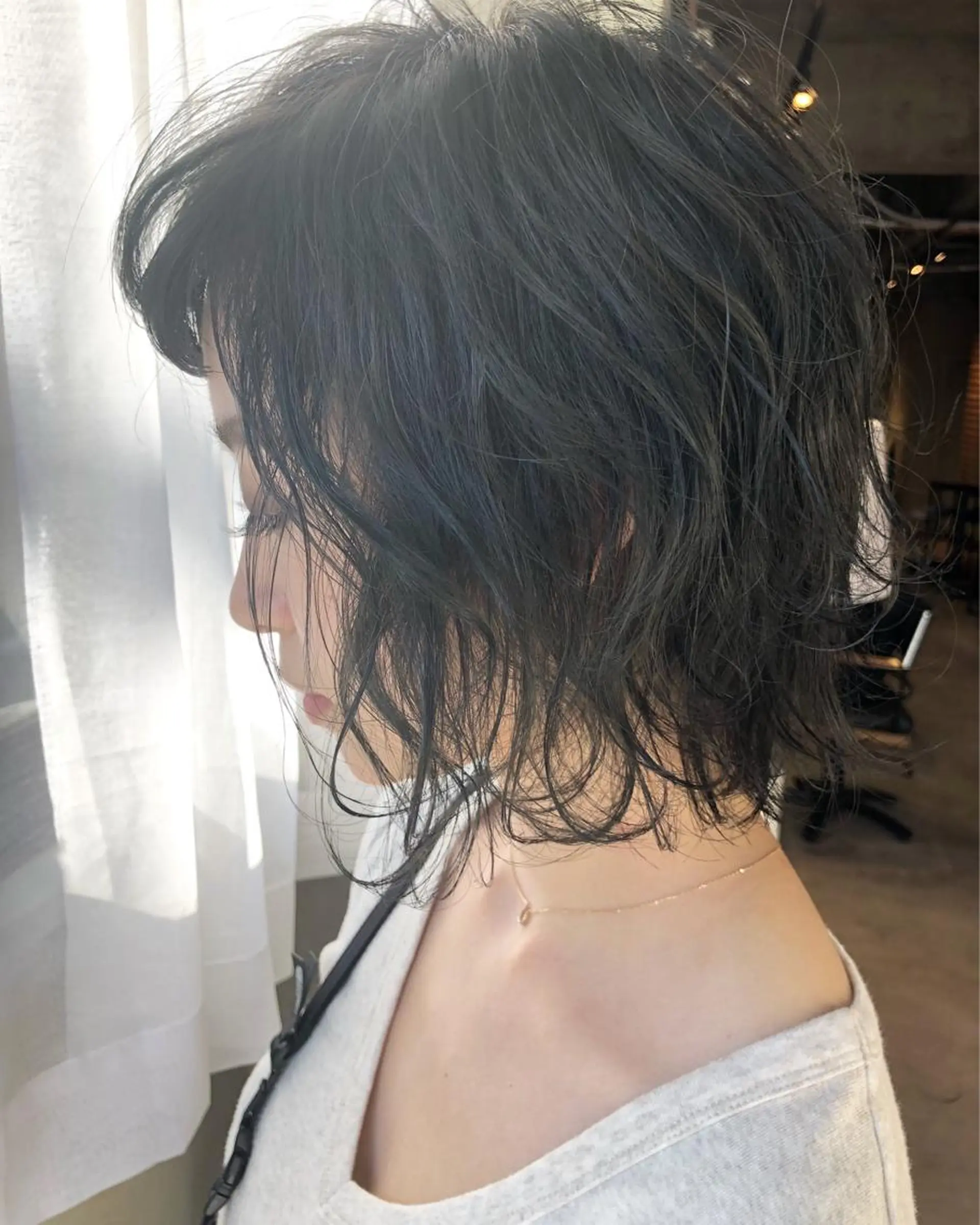 ミディアム カラー カット ヘアカラー 岡本 一平のヘアスタイル