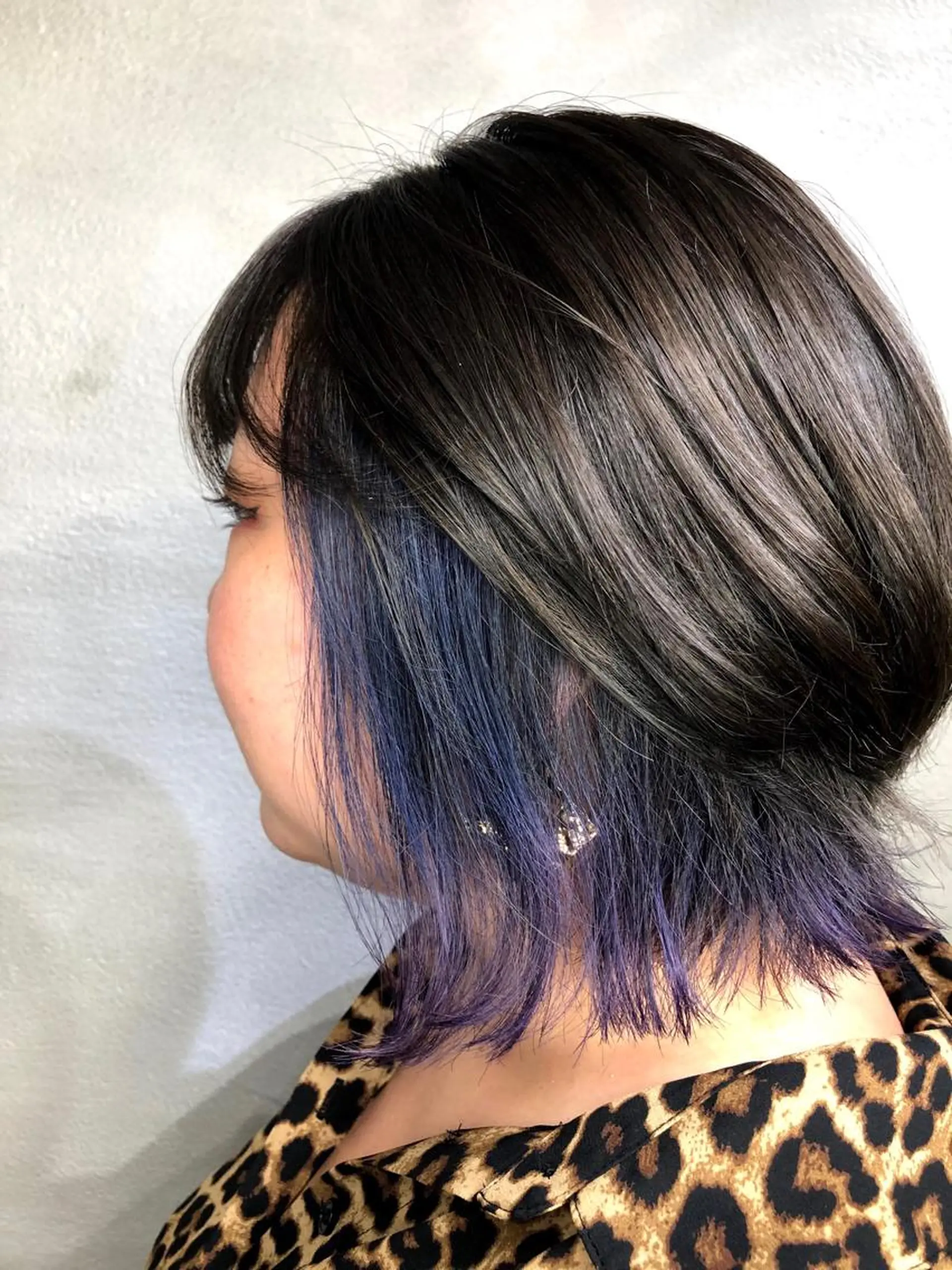 ミディアム カラー ブルーカラー グラデーションカラー インナーカラー カット ヘアカラー くまがい みゆ【edge.】のヘアスタイル