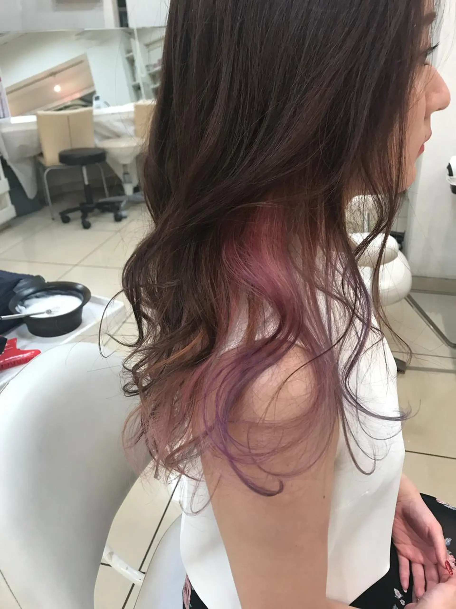 ロング カラー 具志 真理子のヘアスタイル