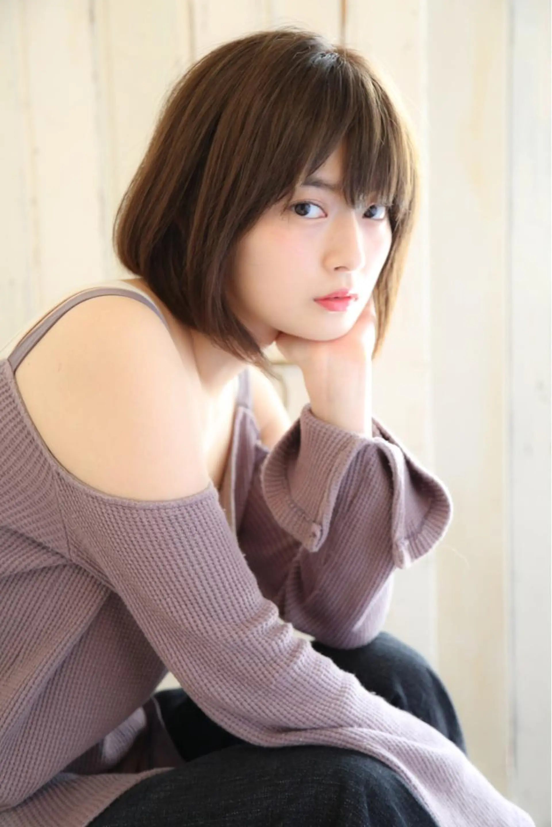 ショート カラー パーマ 野崎 ひかりのヘアスタイル