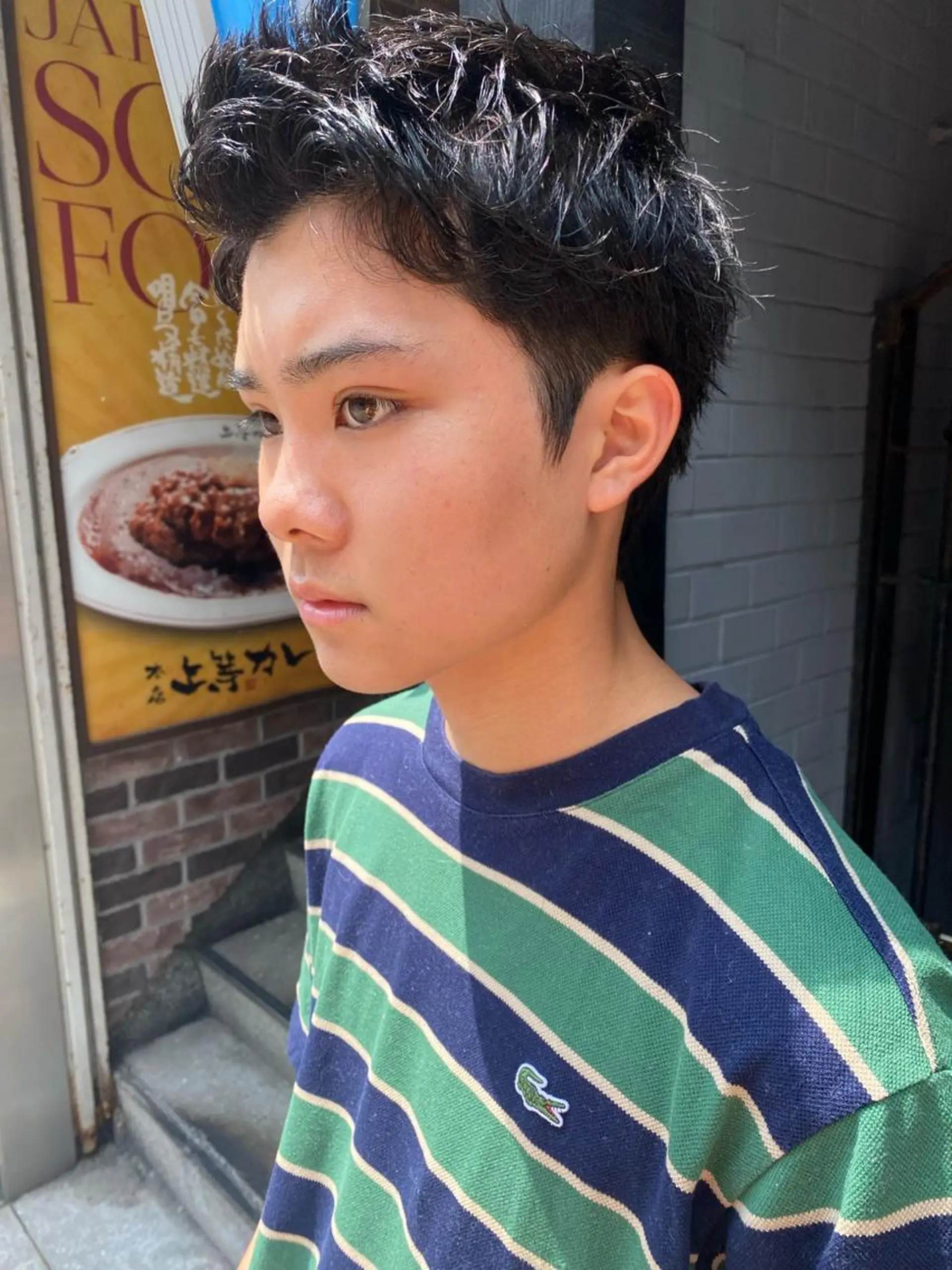 ショート メンズ メンズブリーチ メンズハイライト メンズインナーカラー メンズパーマ プードルパーマ カット 💈メンズ短髪特化 ✂︎伊藤大輝💈のヘアスタイル