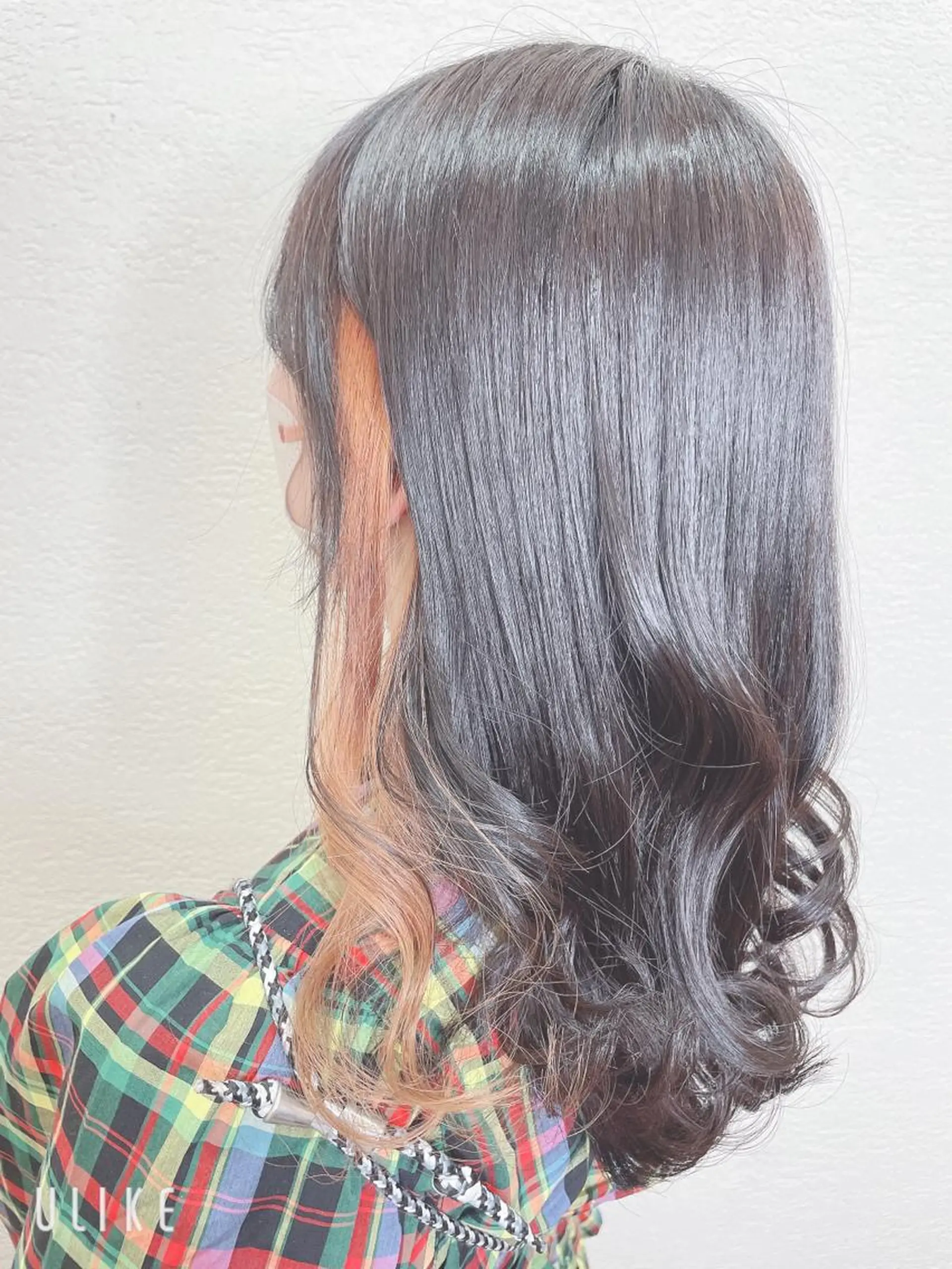 ロング カラー オレンジ カット ヘアカラー ❣️モードケイズ塚口 和田一将のヘアスタイル