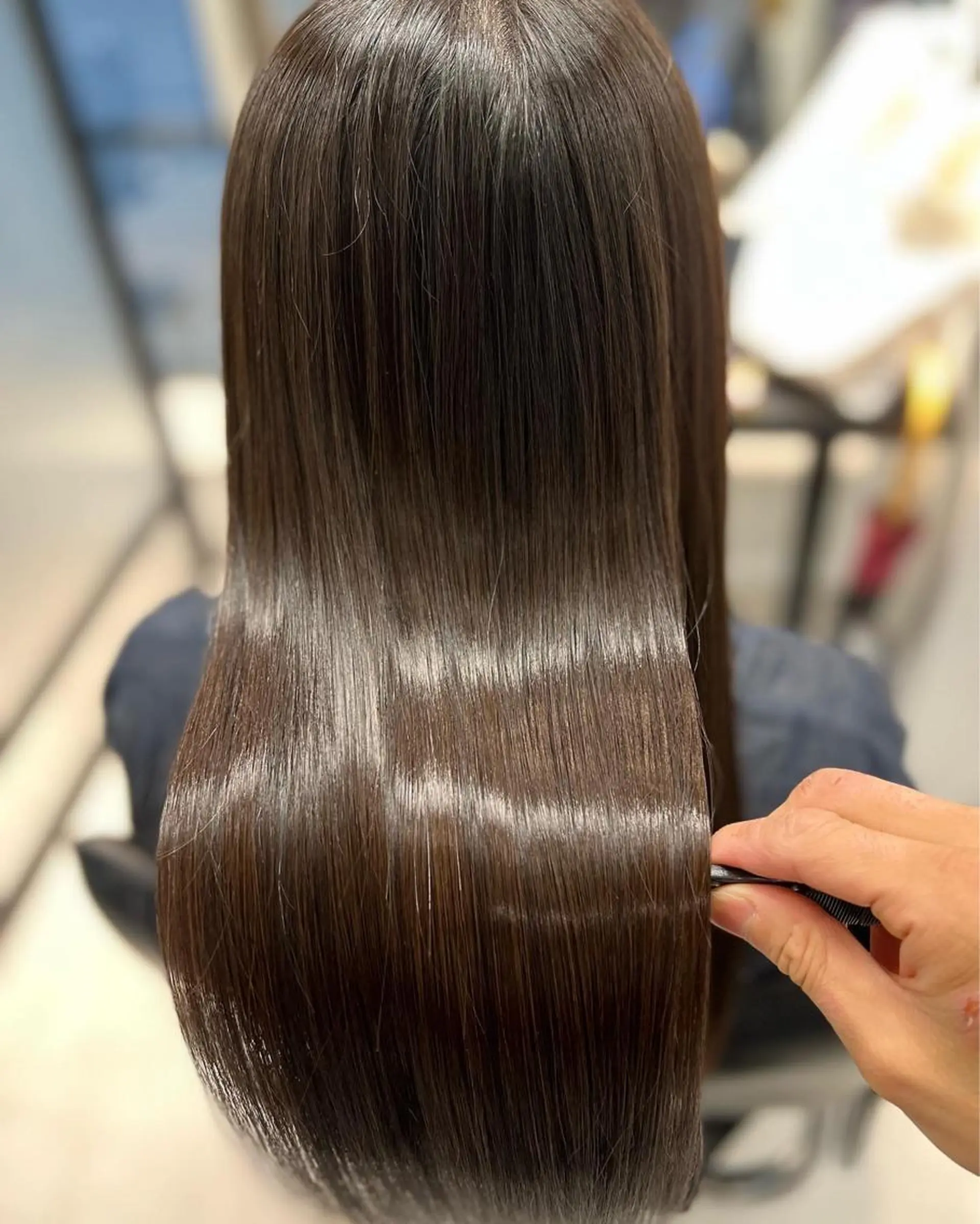 ロング カラー 縮毛矯正　野口 恵のヘアスタイル