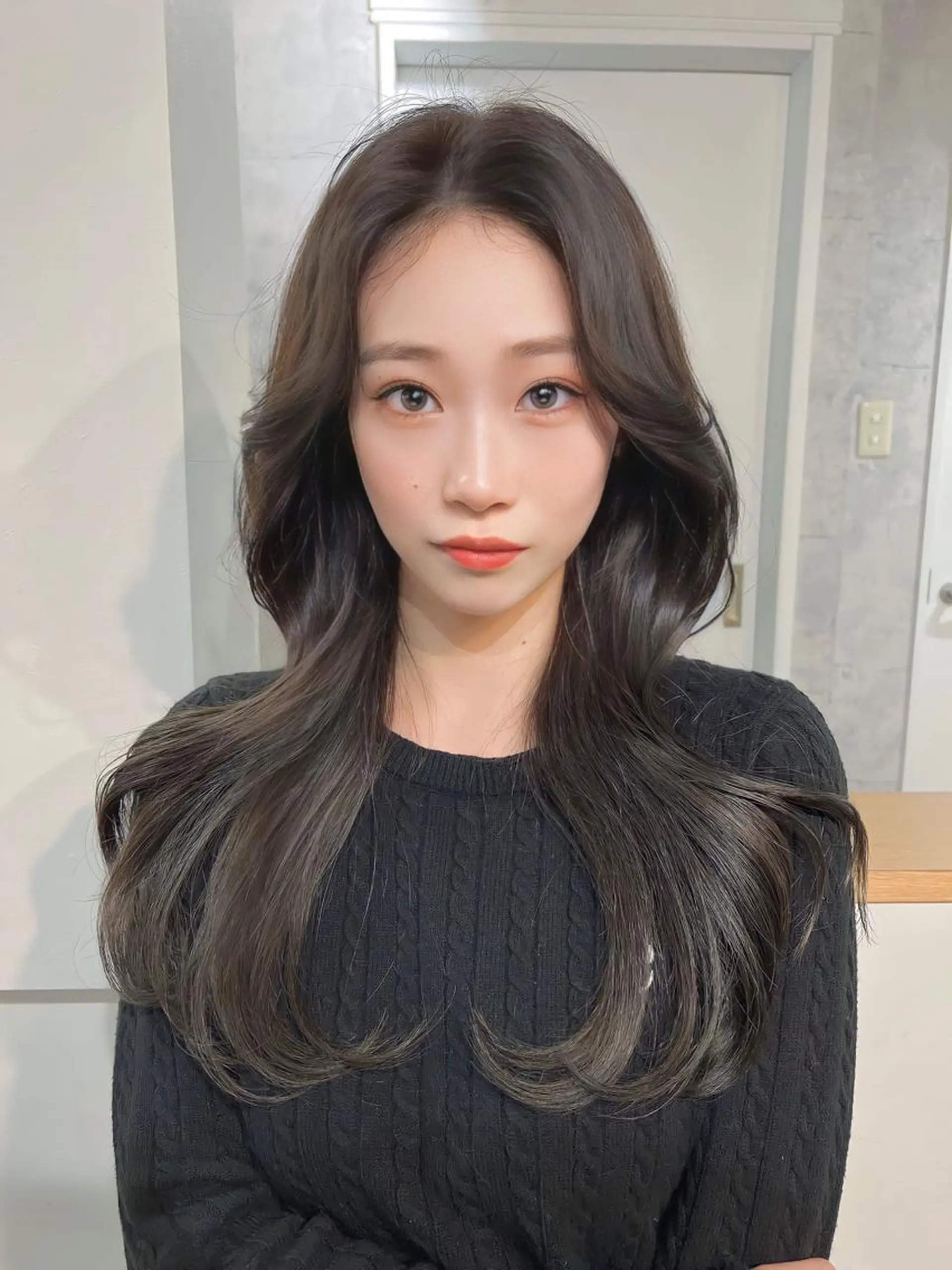 ロング カラー カット ヘアカラー トリートメント 韓国レイヤー/ 顔周り💕田中将吾のヘアスタイル