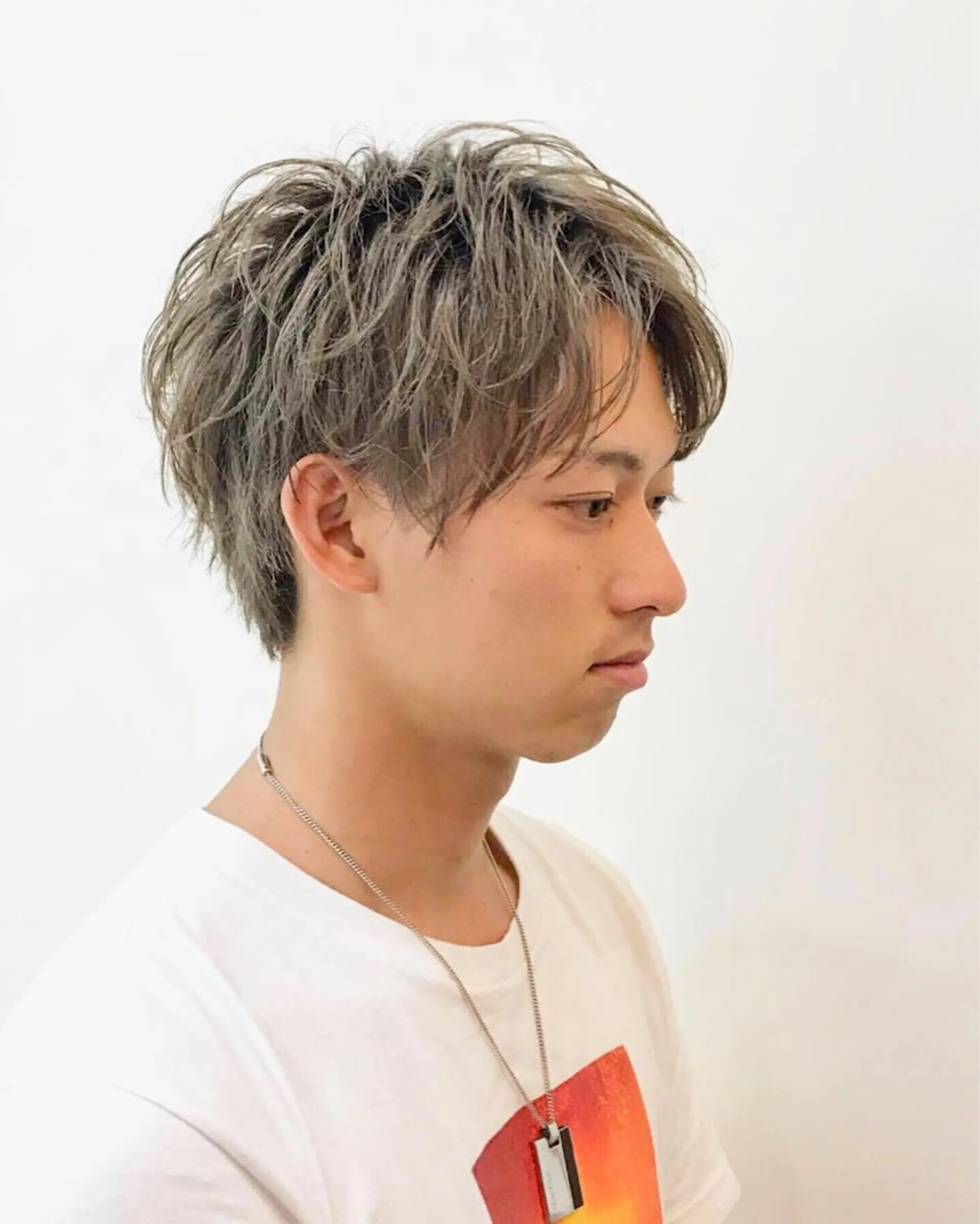 メンズ センターパート マッシュ メンズパーマ ツーブロック カット ヘアカラー 🟦メンズパーマ🟦 横浜駅｜小上馬淳司のヘアスタイル