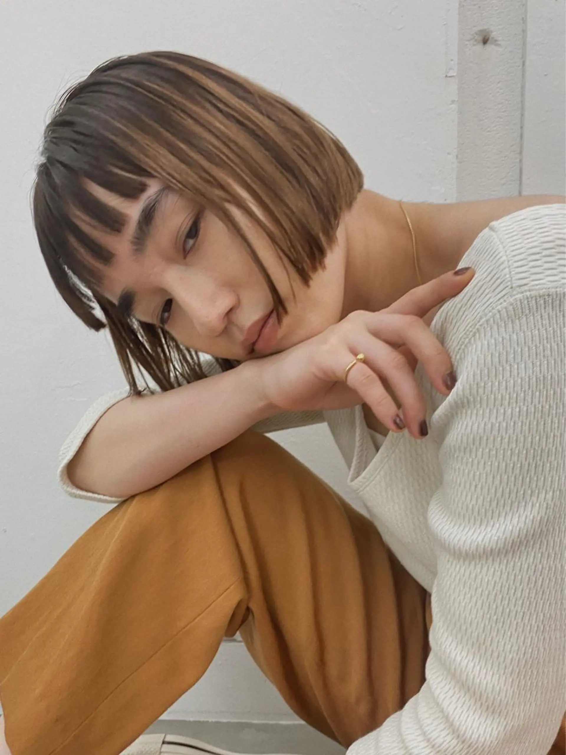 ショート カラー ヘアアレンジ ベージュカラー ブリーチ ブロンド ブロンドベージュ ボブ カット ヘアカラー トリートメント ニュアンスヘア🌔 nanakoのヘアスタイル