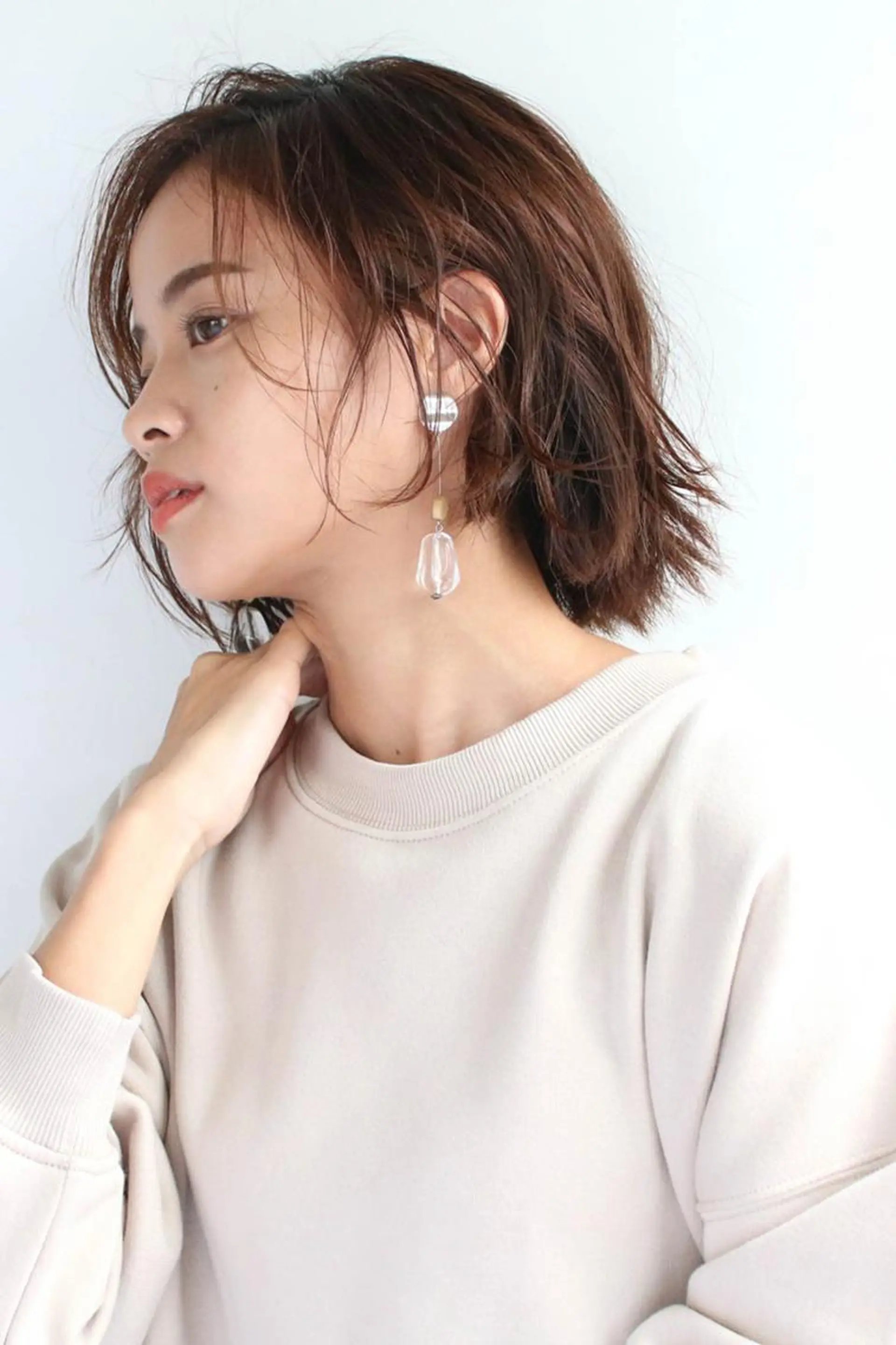 セミロング カラー ブリーチ ケアブリーチ ダブルカラー イヤリングカラー ハイライトカラー カット ヘアカラー N° il duca 札幌のヘアスタイル