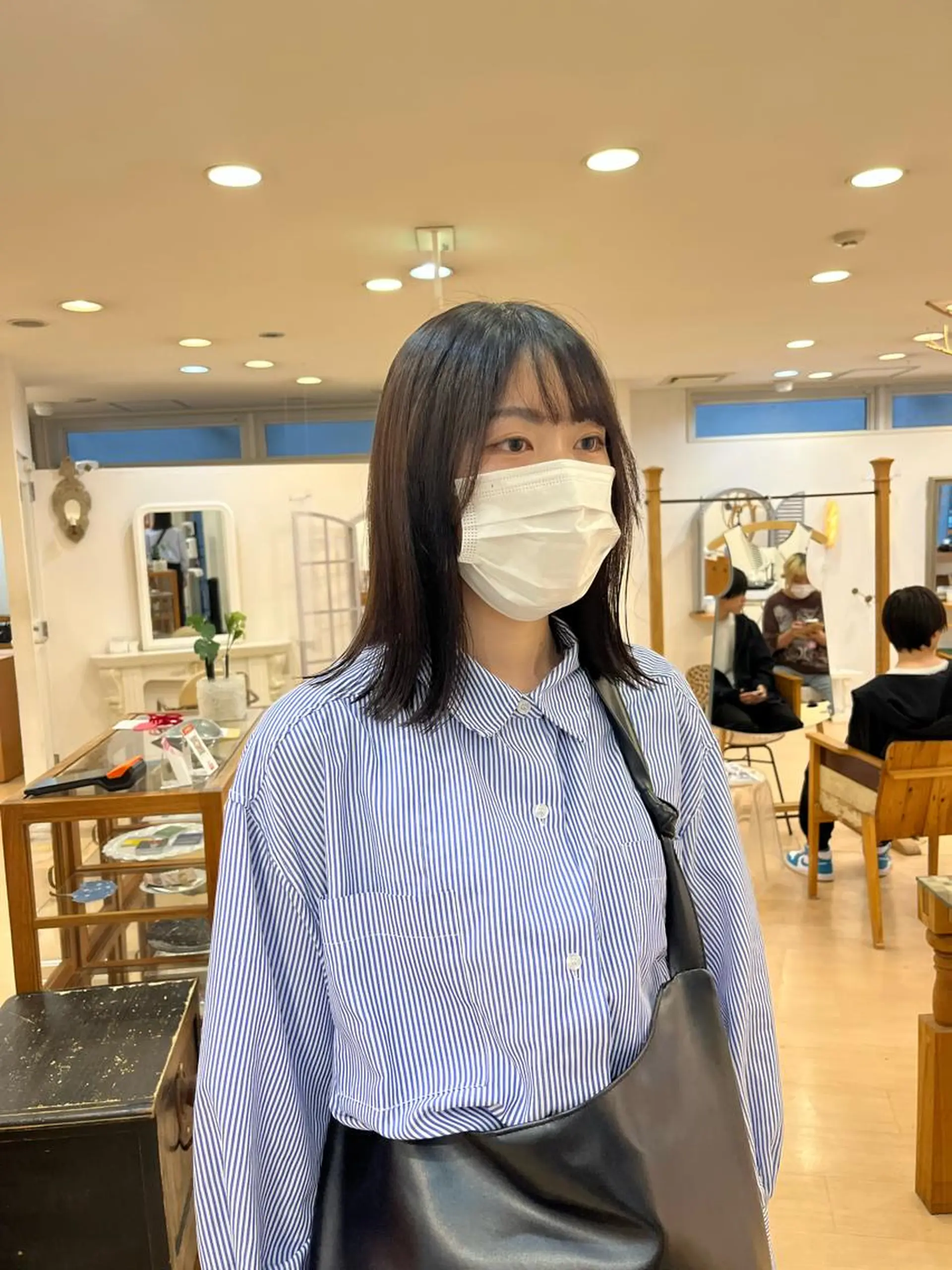 ミディアム 外ハネヘア 縮毛矯正 💠つたふうか/ 韓国/メンズヘア💠のヘアスタイル