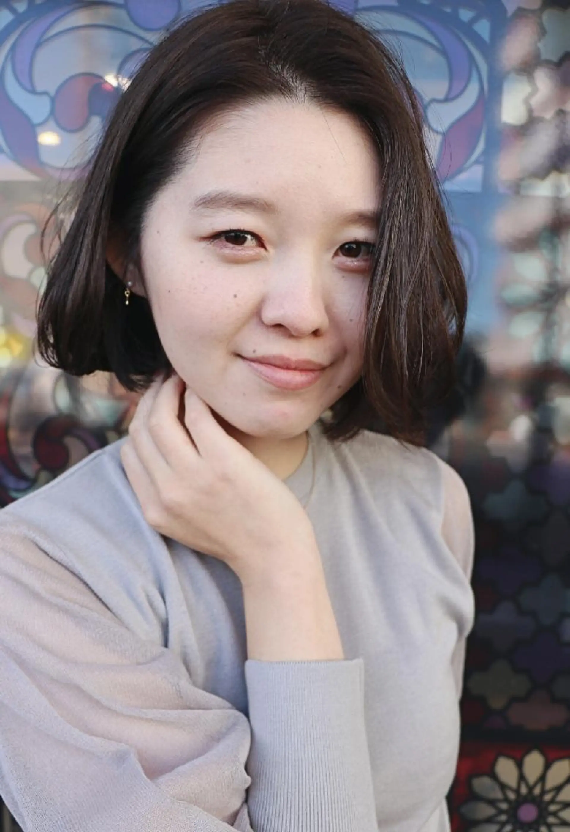 ショート カラー グレージュ 徳永 博志のヘアスタイル