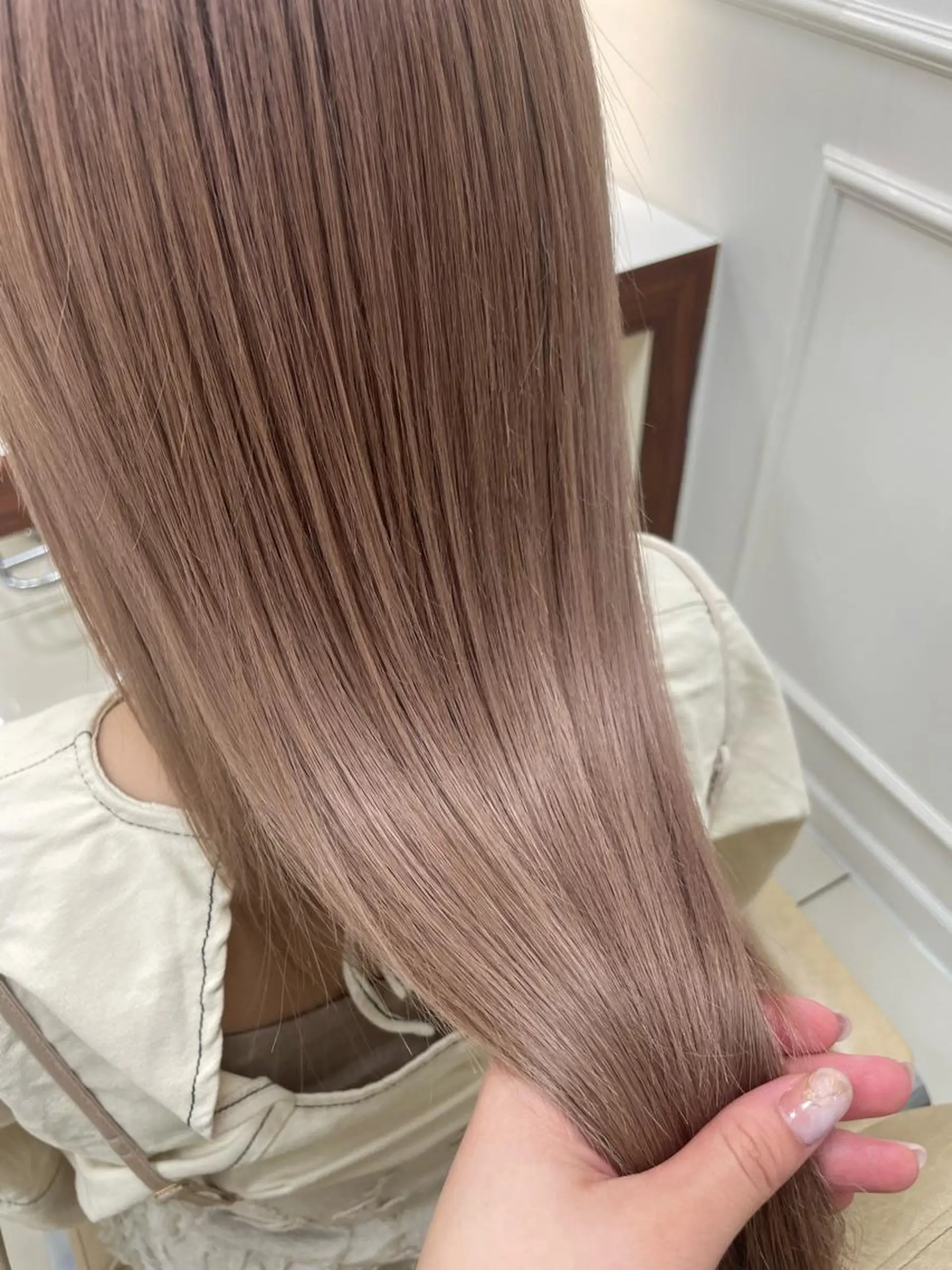 ミディアム ケアカラー 暖色🎀ゆるふわ☁️ MOERI 🍒のヘアスタイル