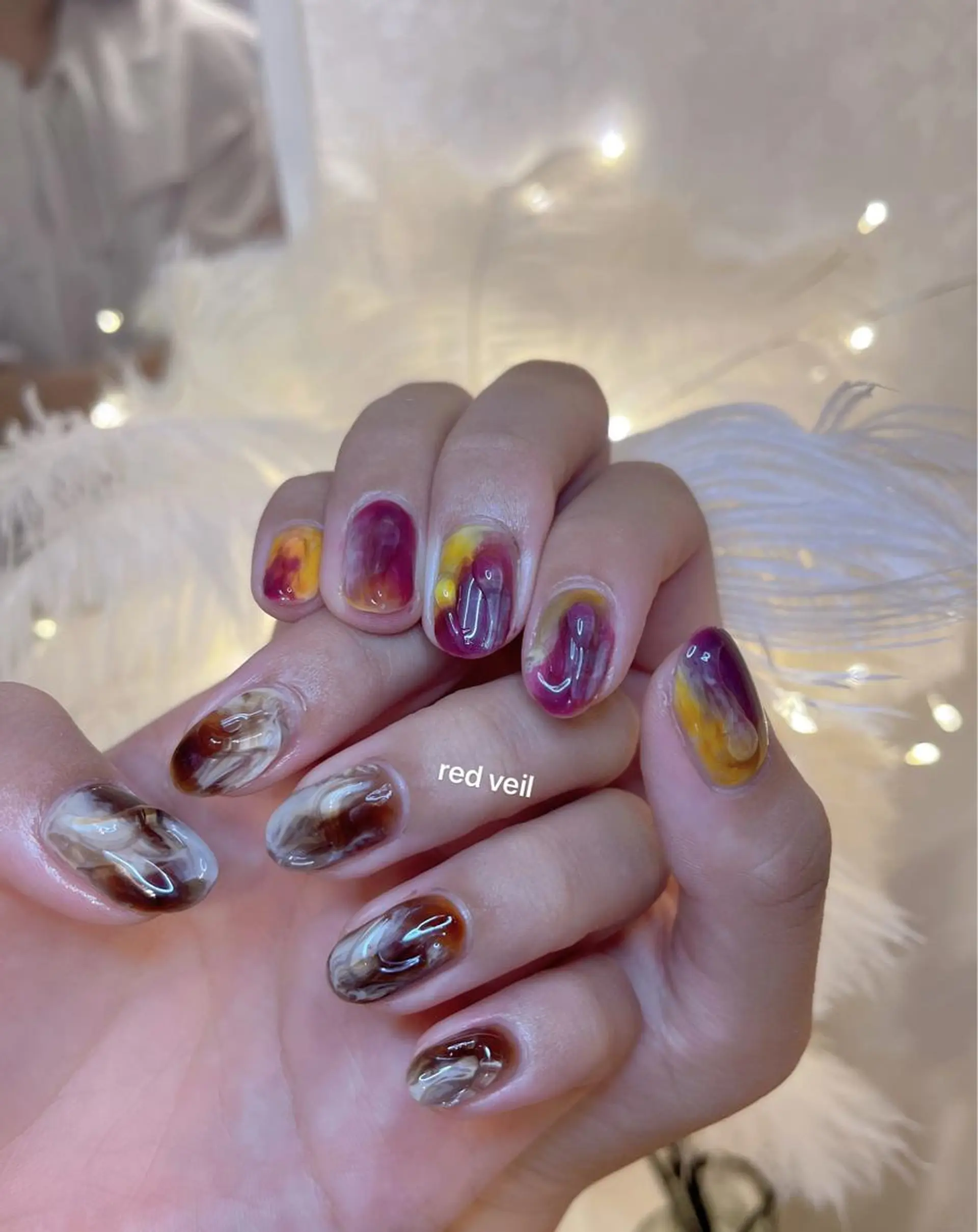 セミロング ネイル ハンドネイル 長さ出し専門 nynaのネイルデザイン