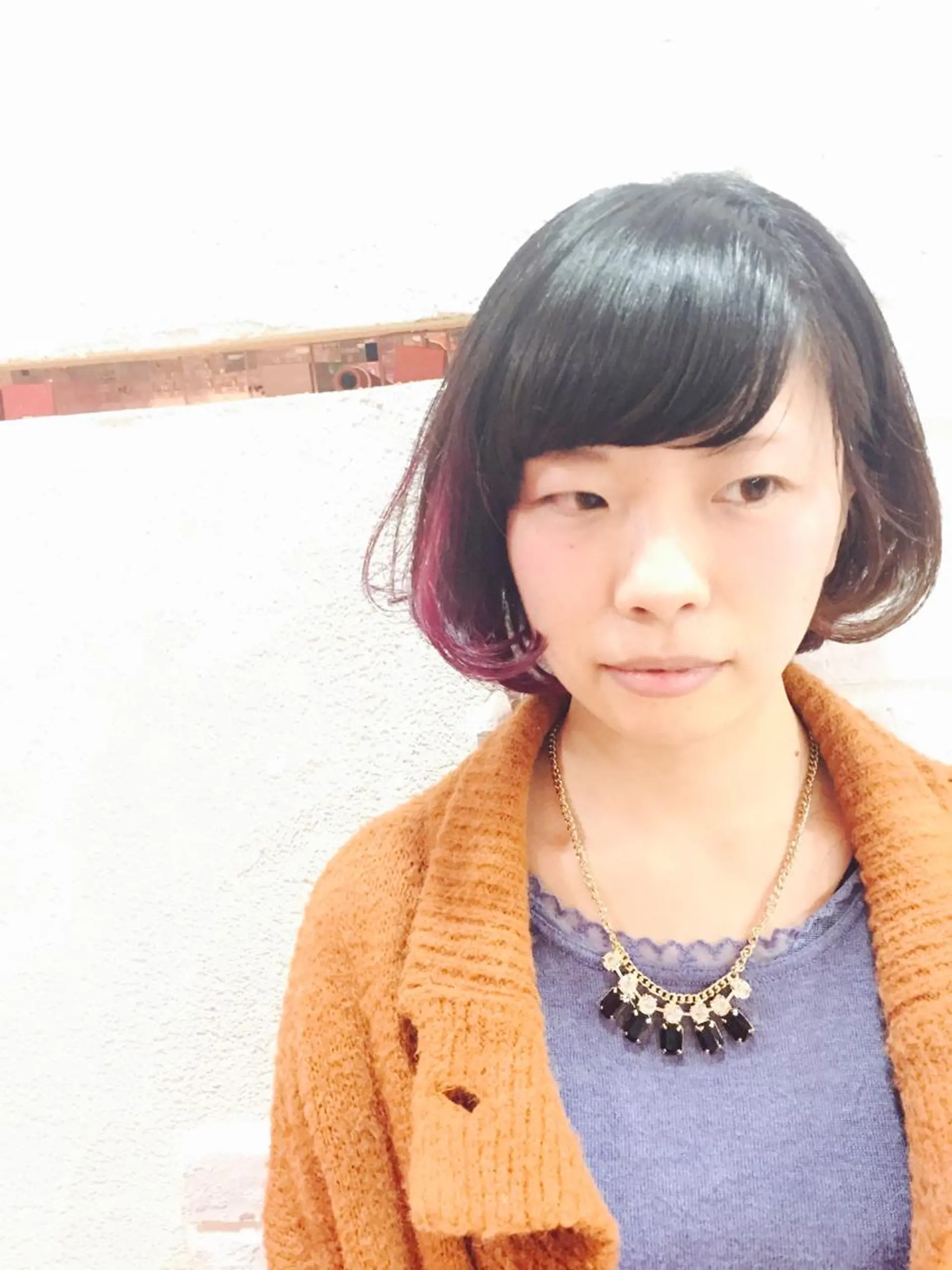 ミディアム セミロング ボブ オン眉 _sugosu_所属・西村 達哉のヘアスタイル