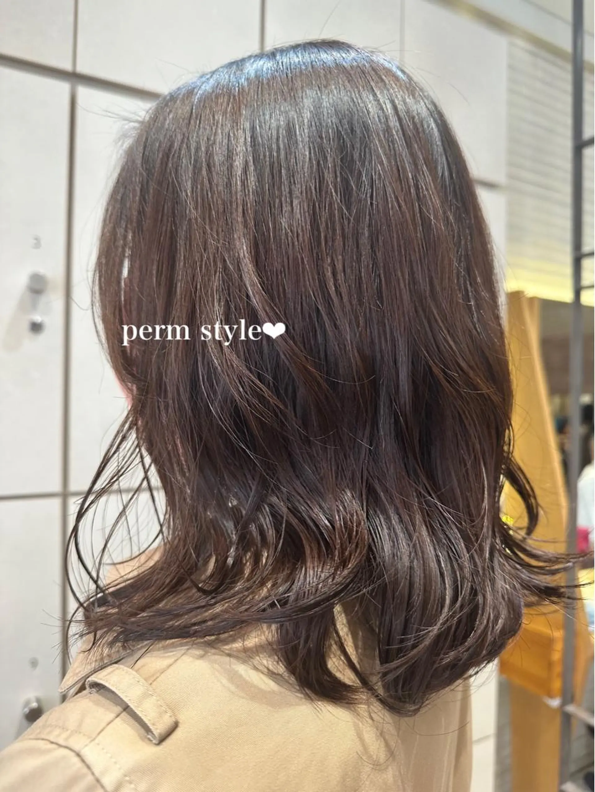 ミディアム パーマ ミディアムパーマ デジタルパーマ 美髪矯正/渡辺 りんのヘアスタイル