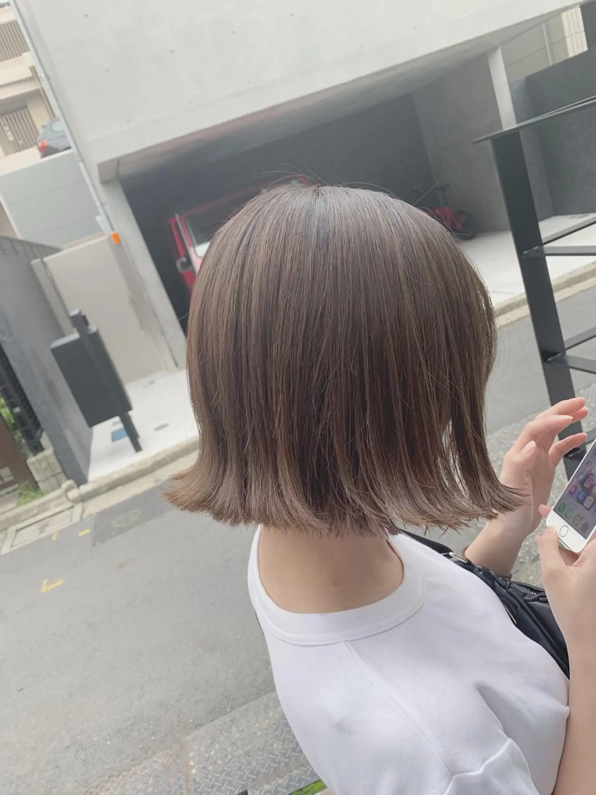 ショート カラー グレージュ ボブ 【完全マンツー 恵比寿】佐藤 翔のヘアスタイル