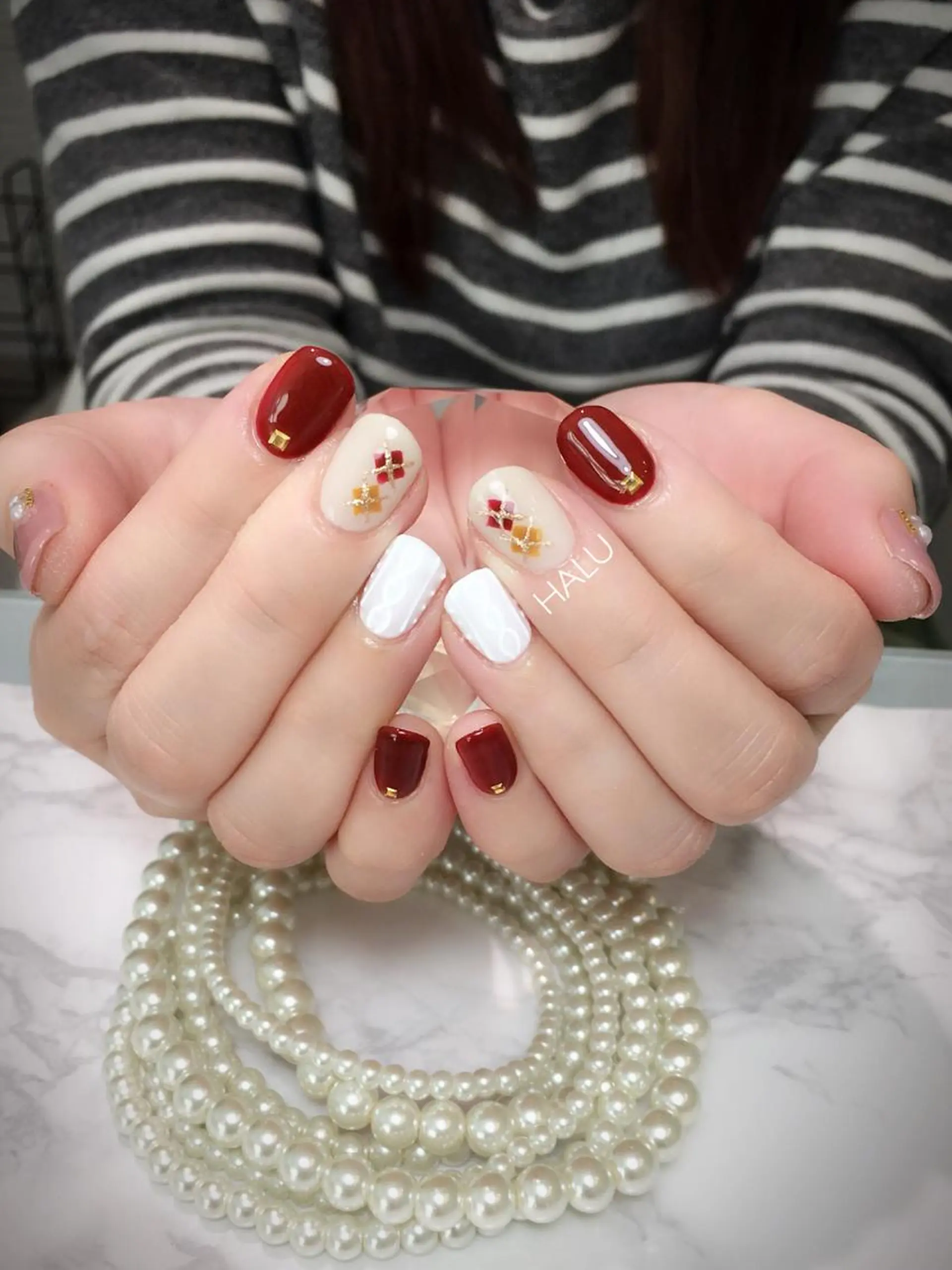 ネイル ボルドー HALU ハルのネイルデザイン