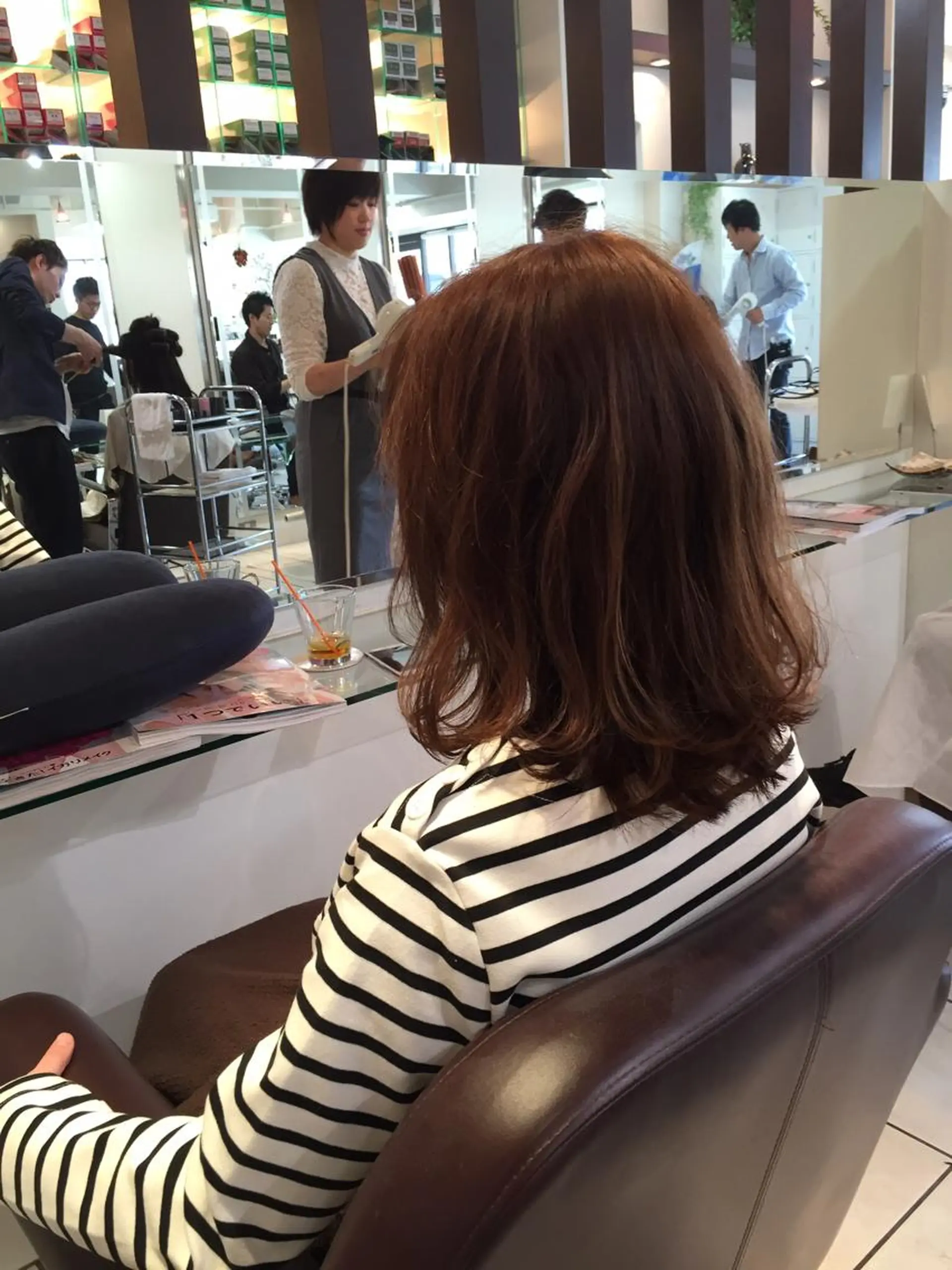 ミディアム くせ毛 カット ヘアカラー 韓国ヘア×髪質改善 ⭐️谷遼平⭐️のヘアスタイル