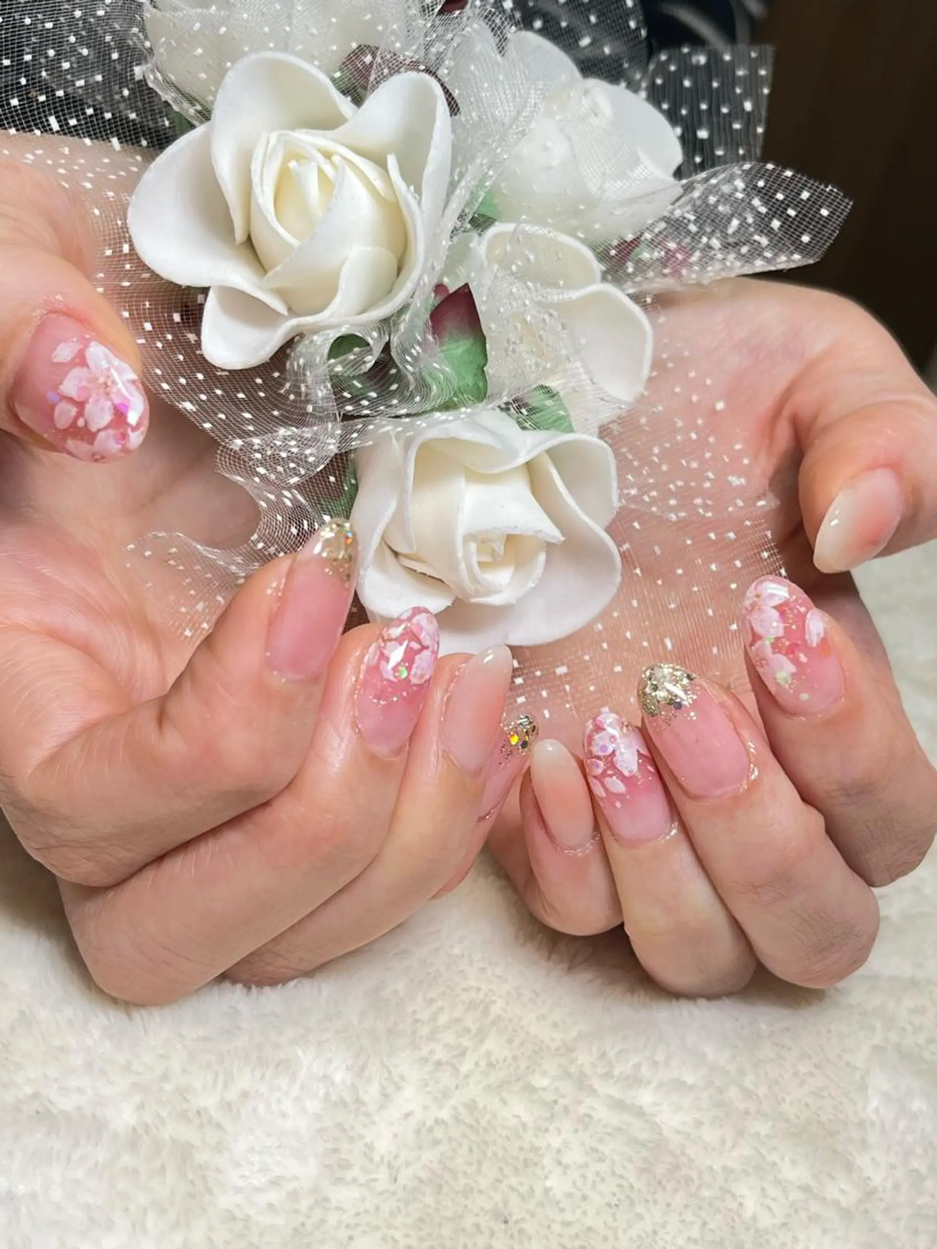 ネイル オフィスネイル ピンク ハンドネイル chama所属・大和田 美貴のネイルデザイン