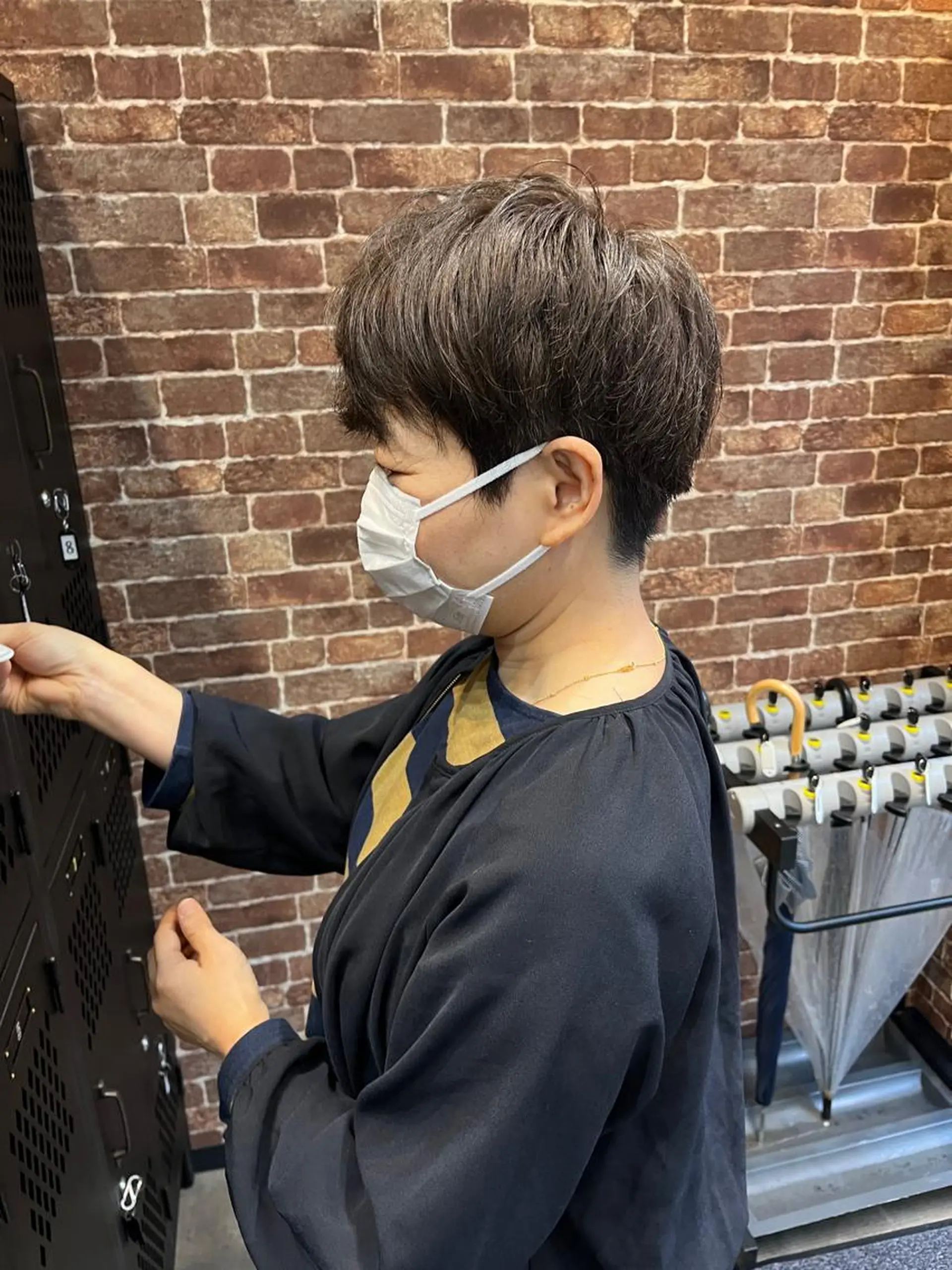 ショート カラー パーマ ヘアアレンジ メンズ キッズ ネイル マツエク・マツパ アイブロウ メンズハイライト メンズパーマ ブラウンカラー ケアカラー 透明感カラー 久木原 ゆりのヘアスタイル