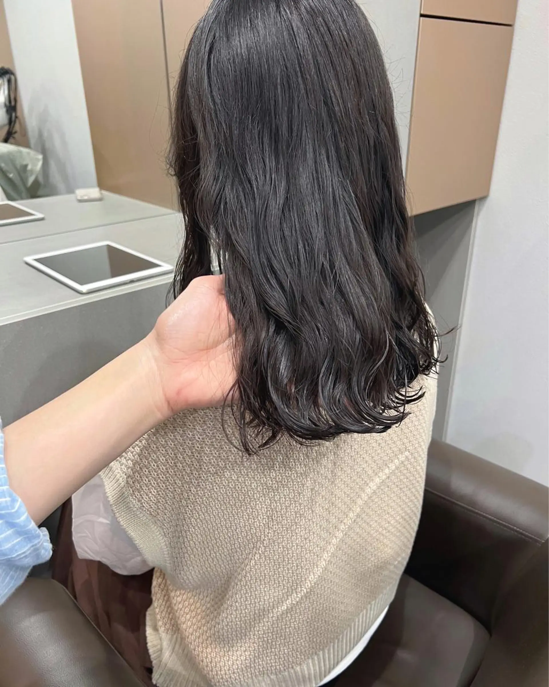 ロング パーマ ボブパーマコテ巻き風 パーマNo1深江秀平のヘアスタイル