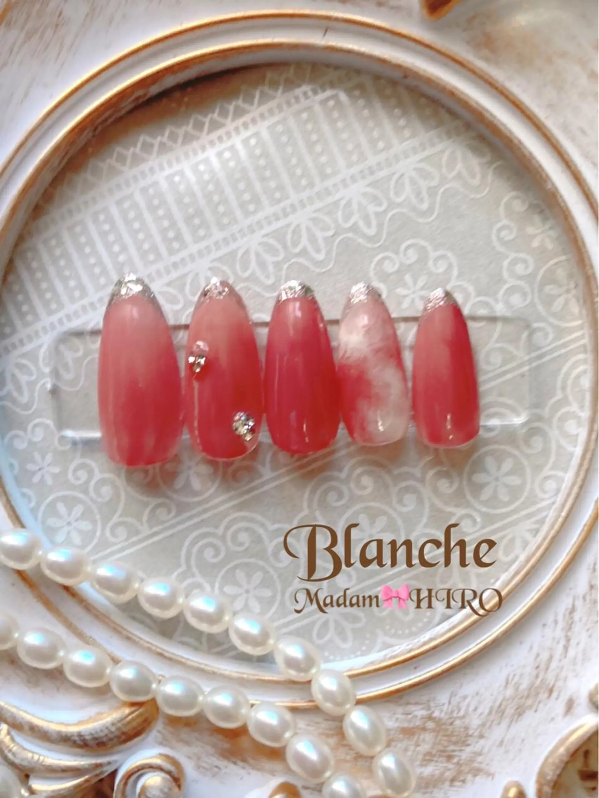 ネイル フレンチネイル マグネットネイル マグネットフレンチ ニュアンスネイル ハンドネイル Lianネイル 寛子Lianのネイルデザイン