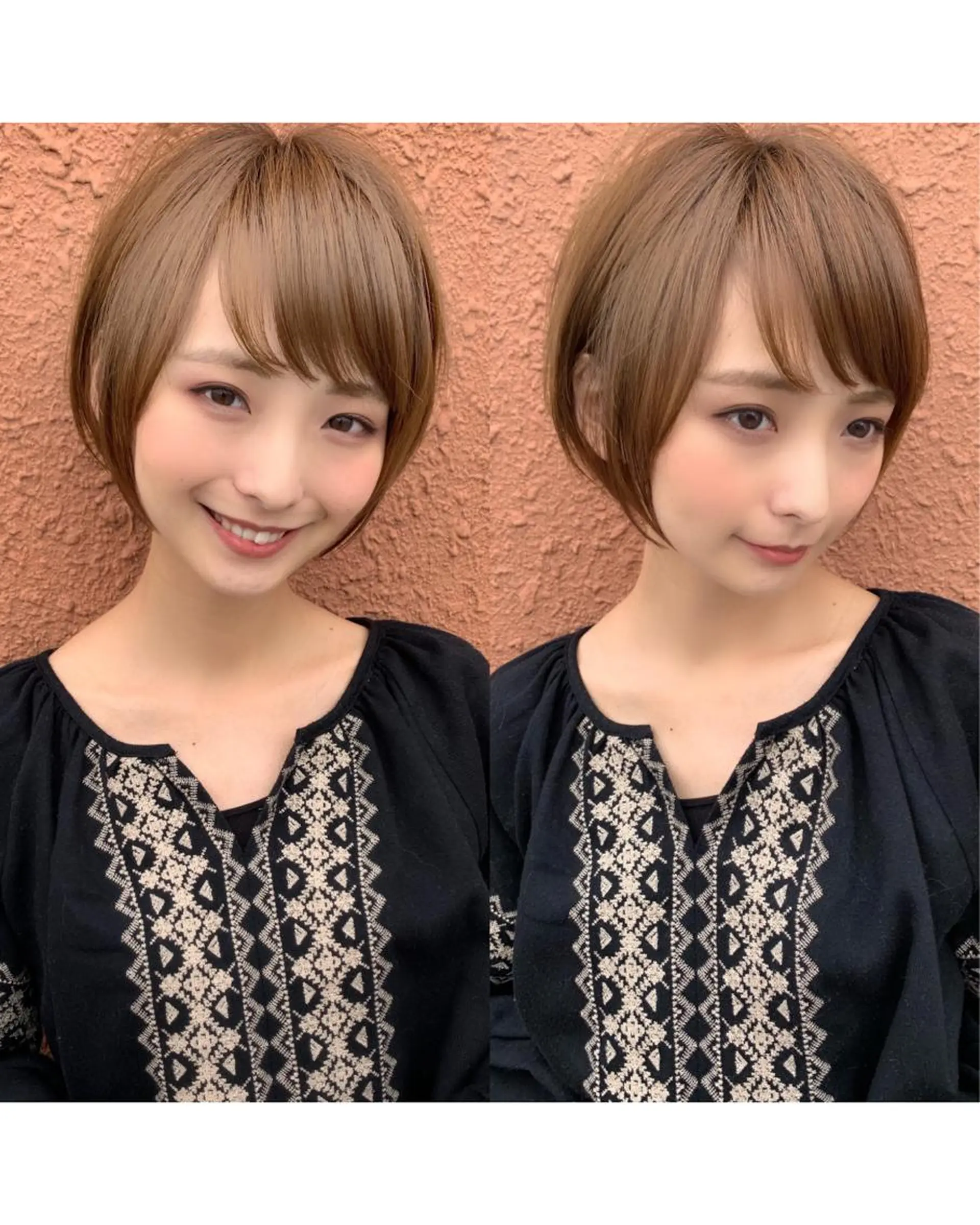 ショート カラー 縮毛矯正/ショート/ レイヤー/畑中正敏のヘアスタイル