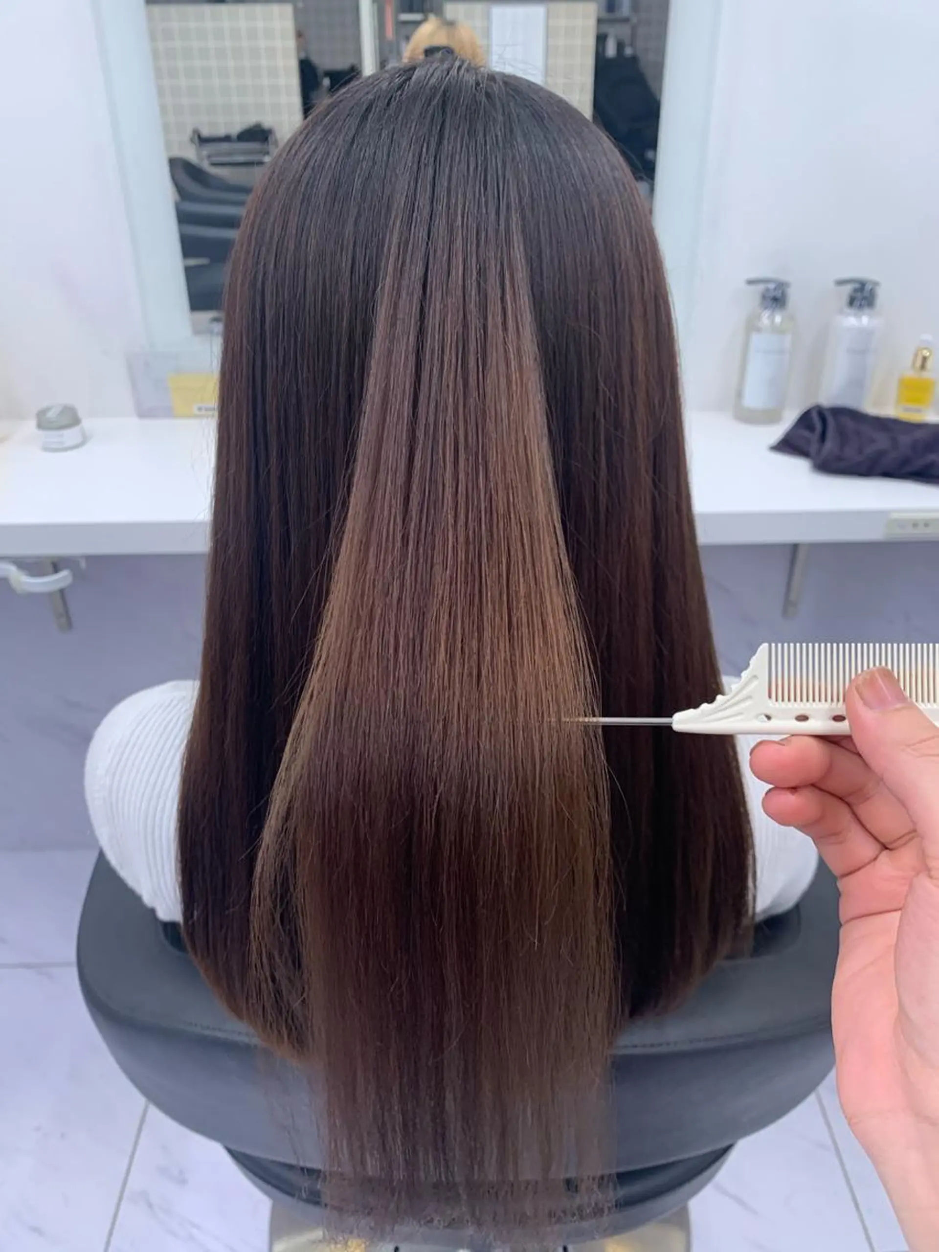 ミディアム カラー 髪質改善 トリートメント 美髪矯正/透明感カラ ー🫧YUUKI🫧のヘアスタイル