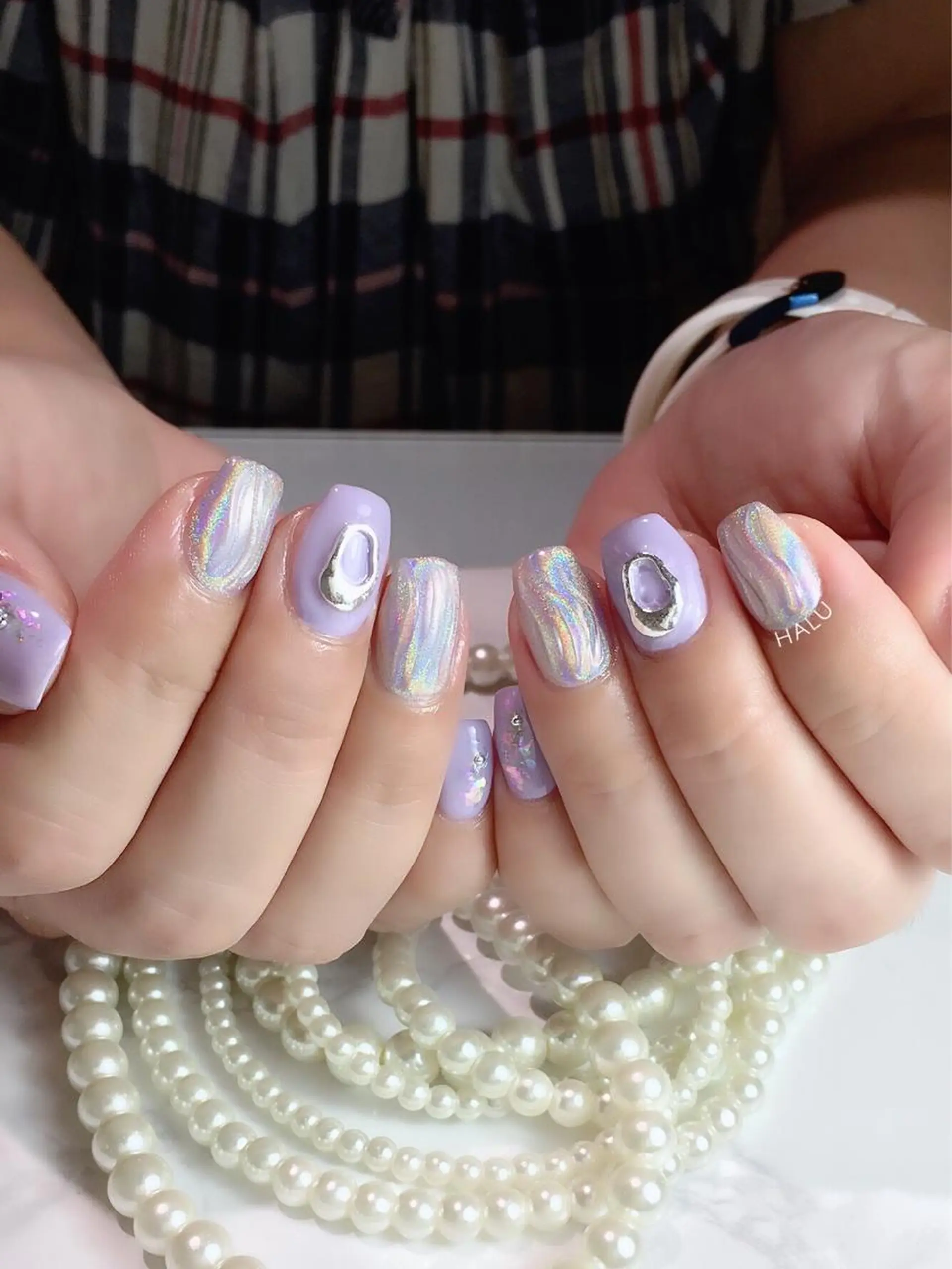 ネイル オーロラネイル HALU ハルのネイルデザイン