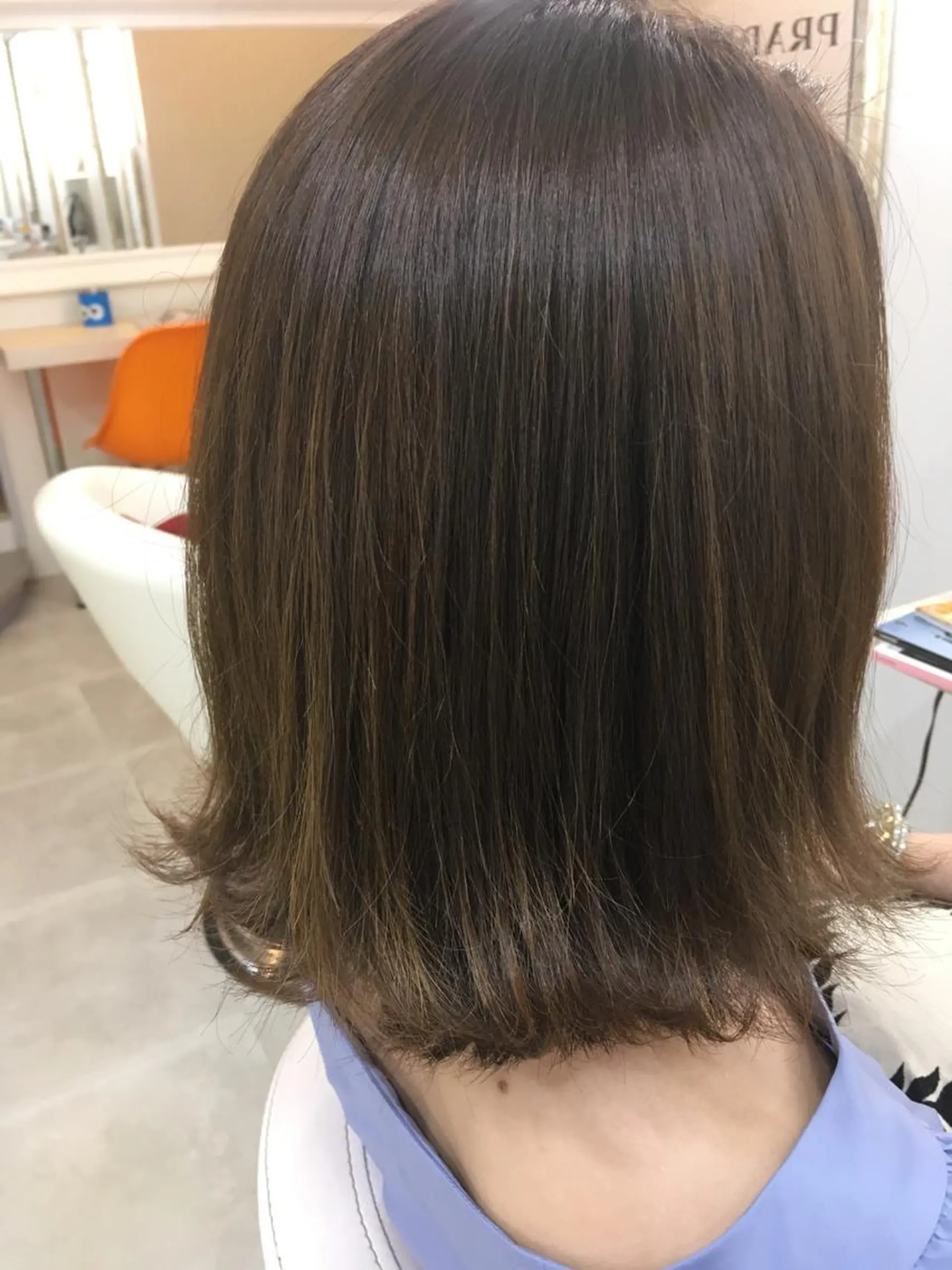 ミディアム カラー 髪質改善 中川　翔のヘアスタイル