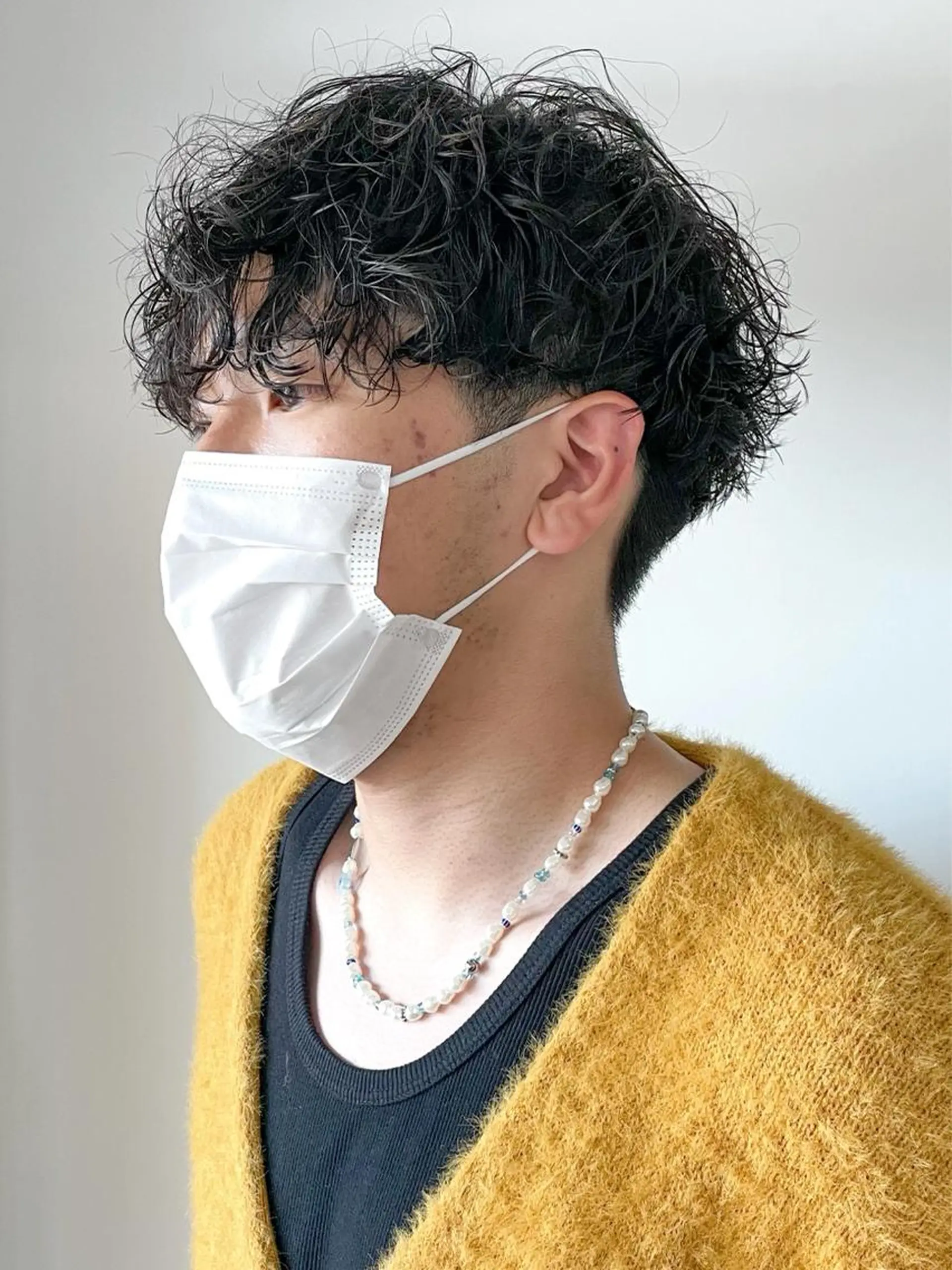 パーマ メンズ カット パーマ 水谷 俊一のヘアスタイル