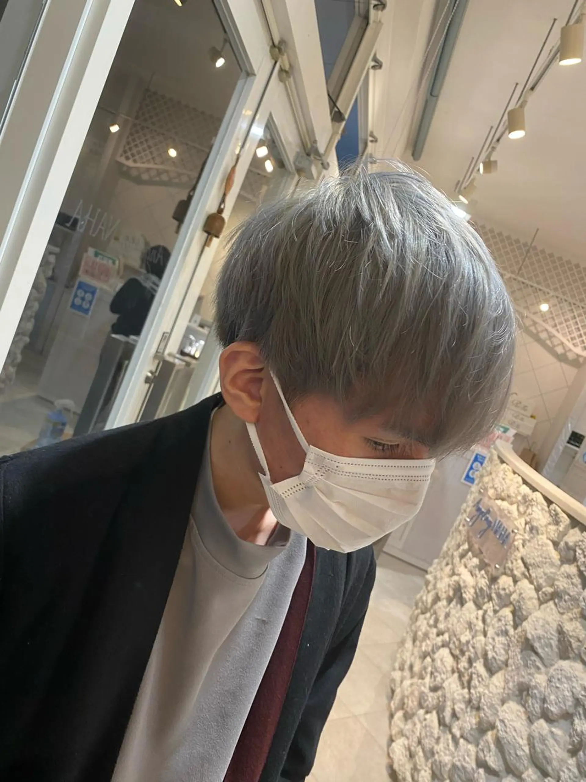 ショート カラー メンズ ヘアカラー トリートメント 饒平名 知也のヘアスタイル